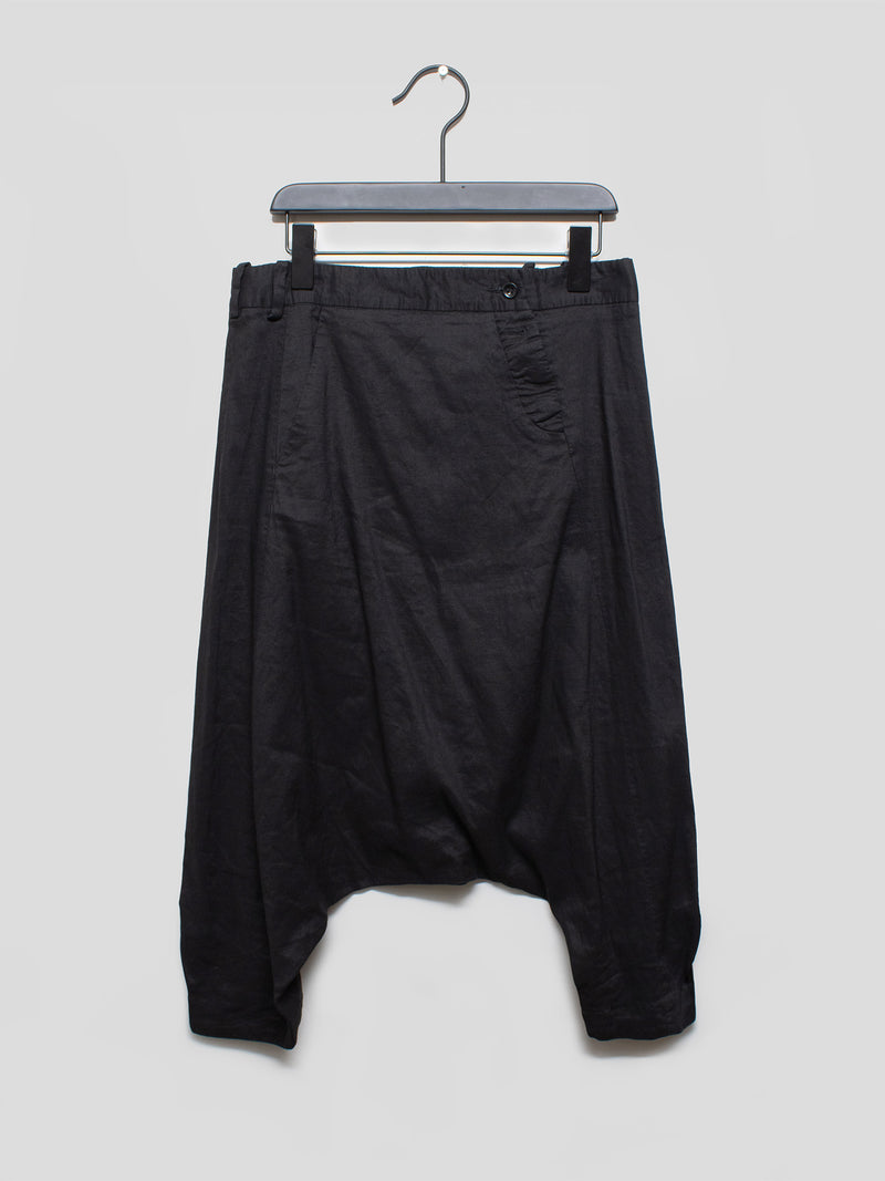 Asymmetrical Dropped Crotch Shorts
