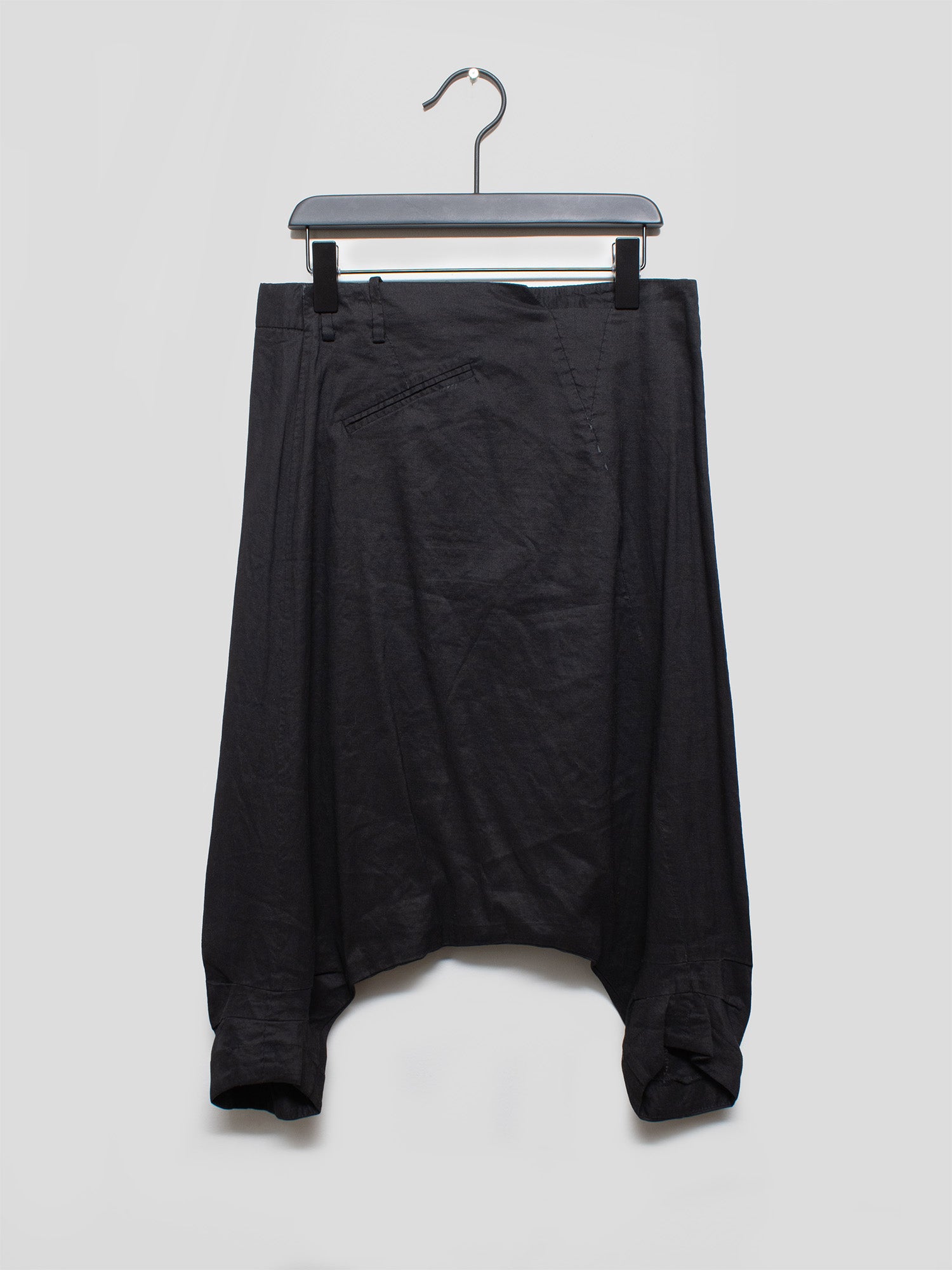 Asymmetrical Dropped Crotch Shorts