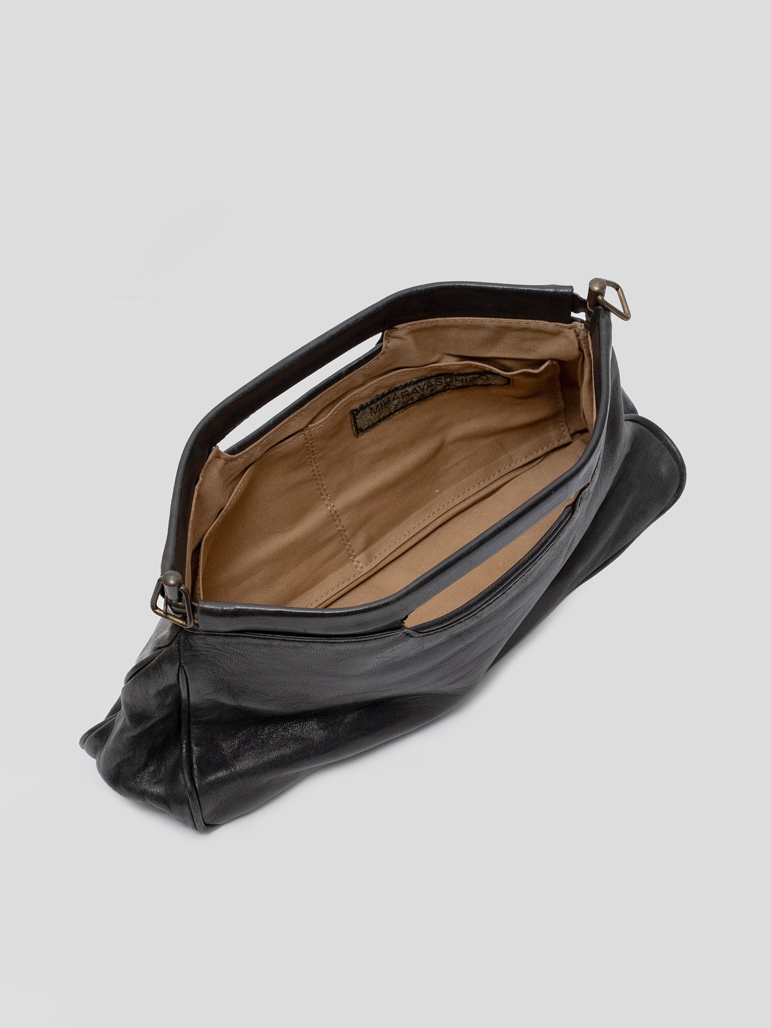 2000s Dual Handle Leather Bag