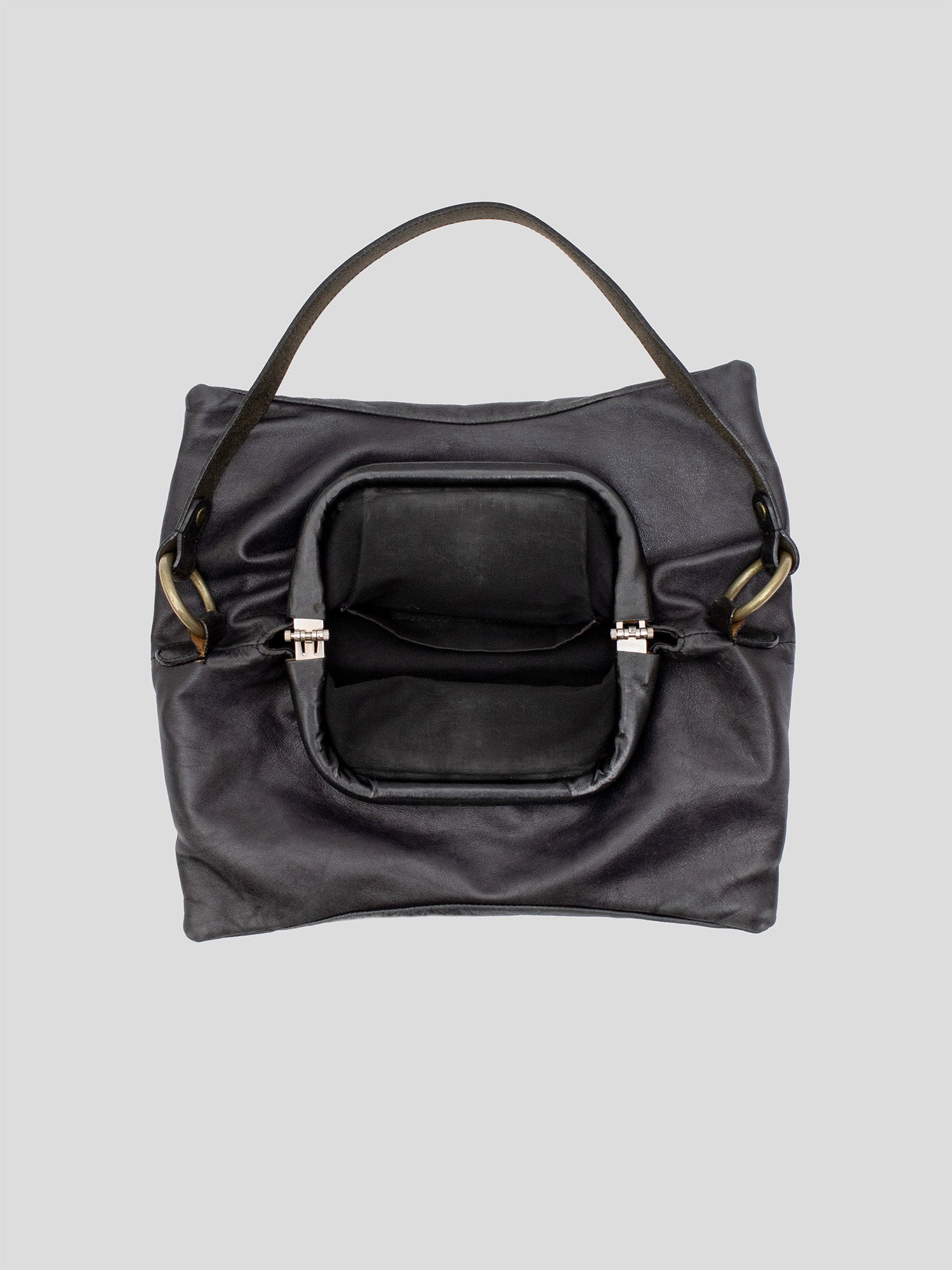 2000s Pyramid Leather Should Bag