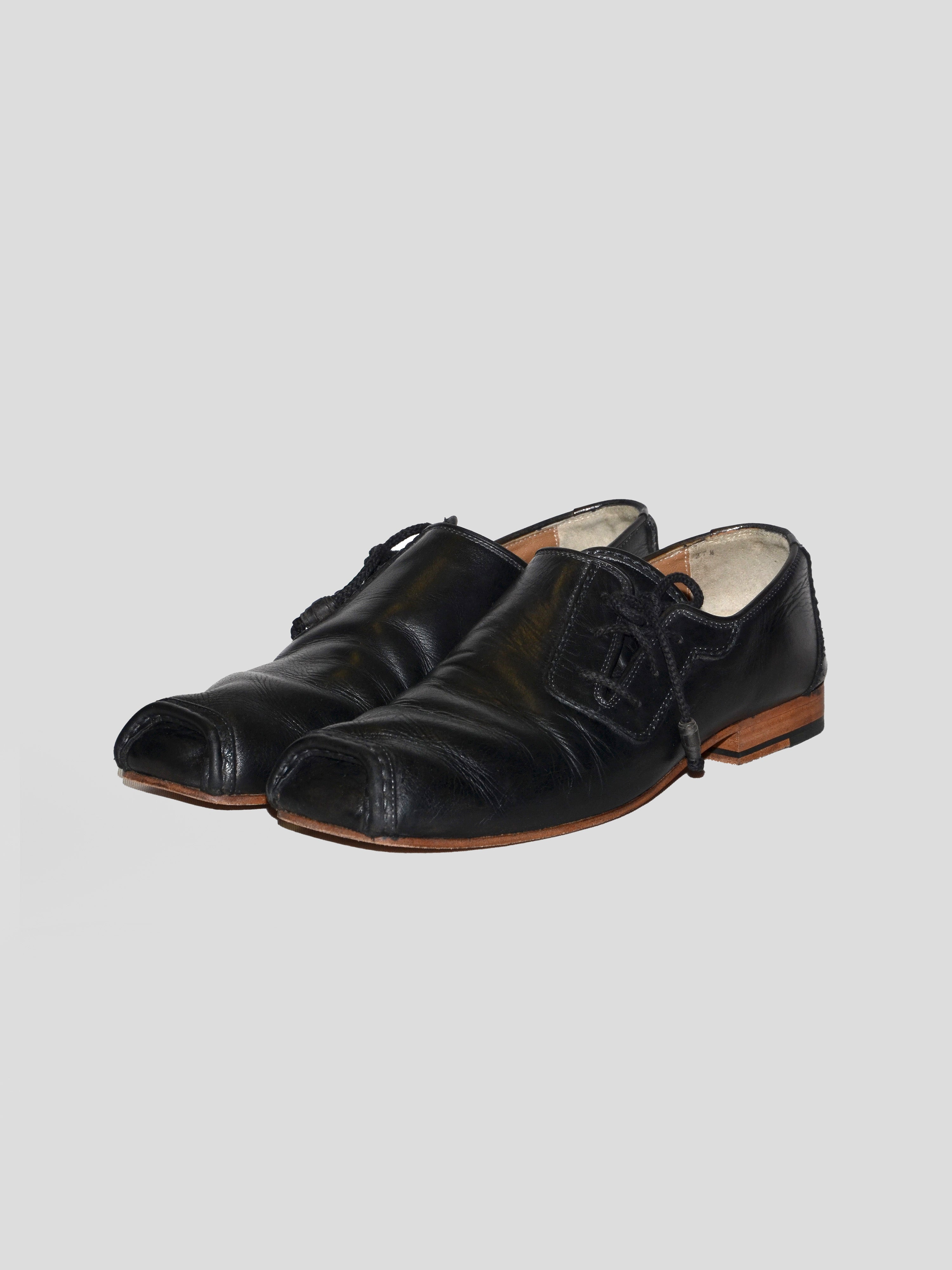 2000s Ruched Toe Derby Shoes