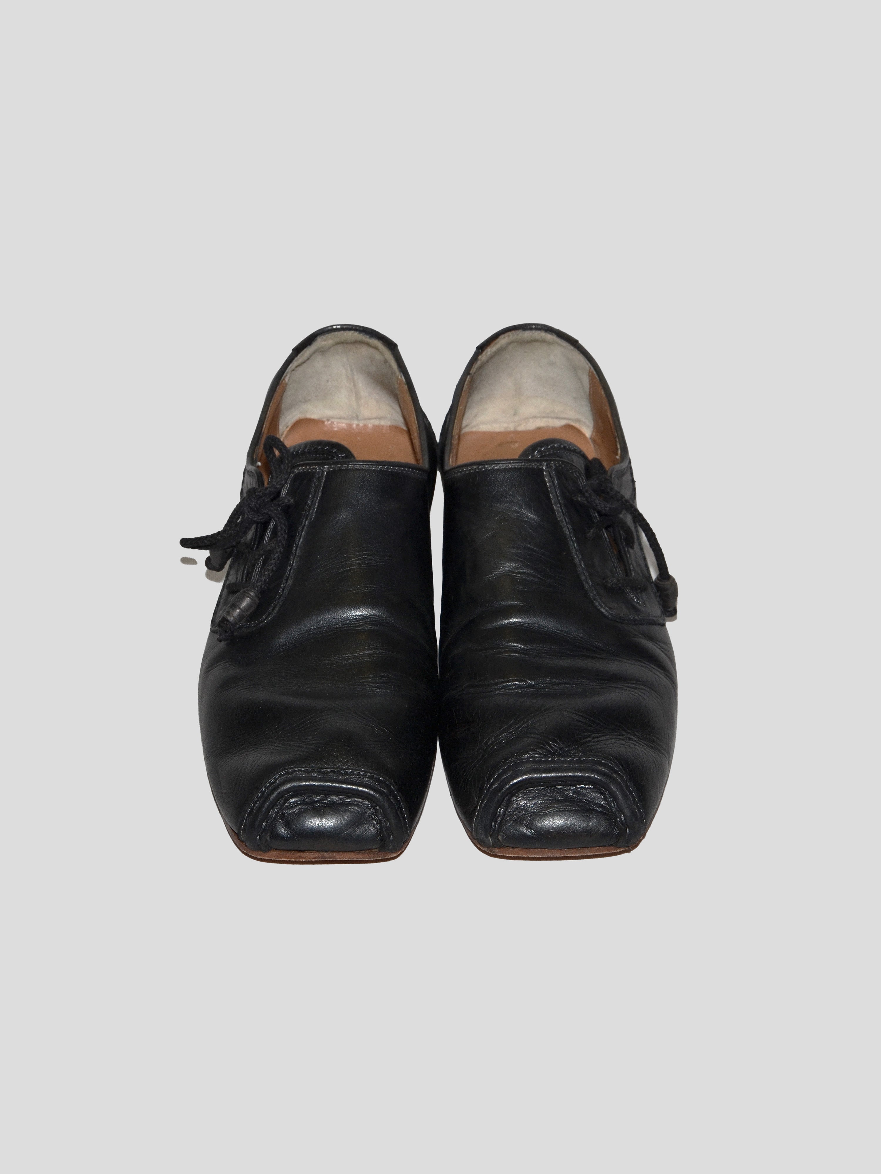 2000s Ruched Toe Derby Shoes