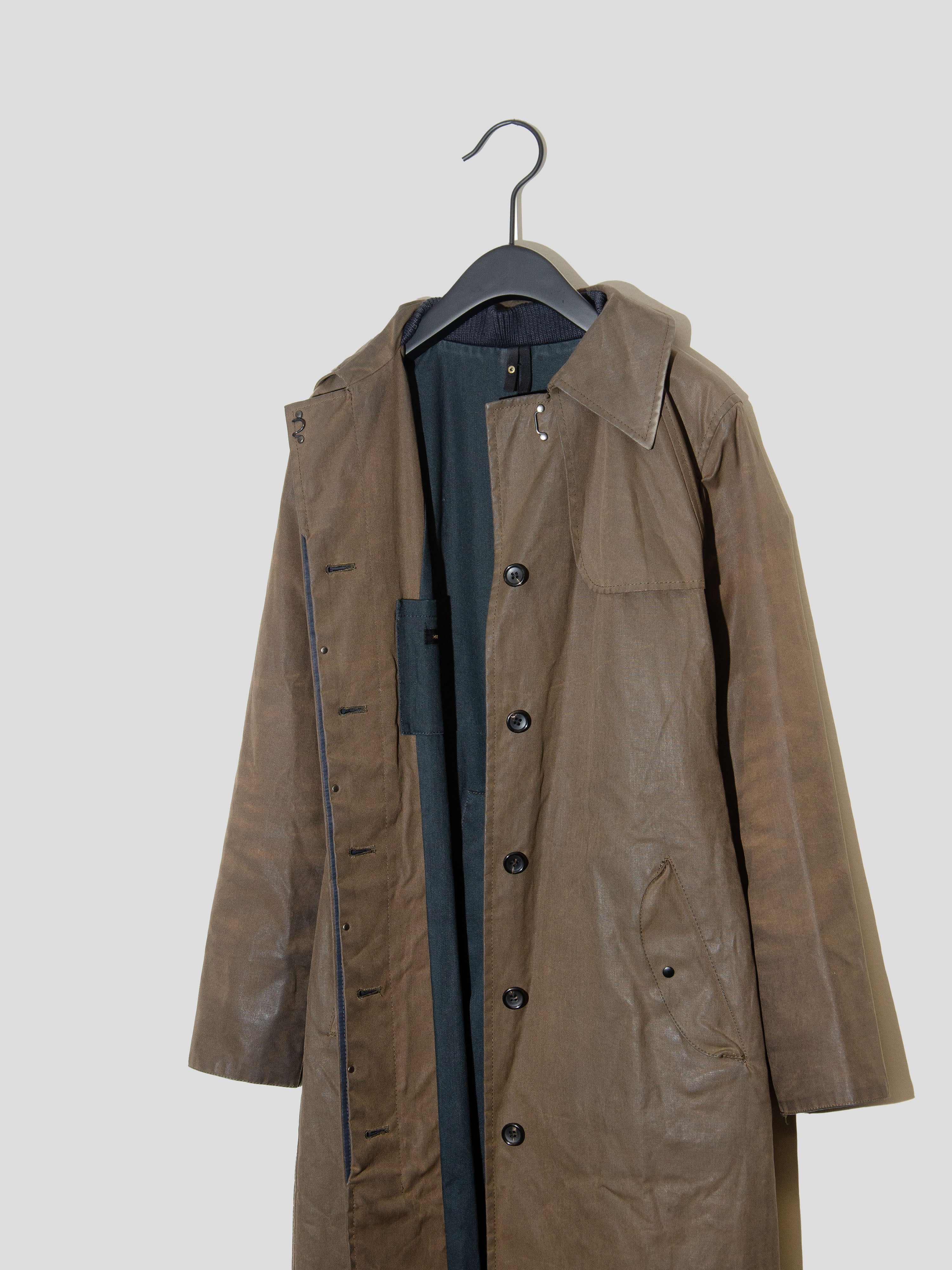 AW01 Waxed Trench Coat