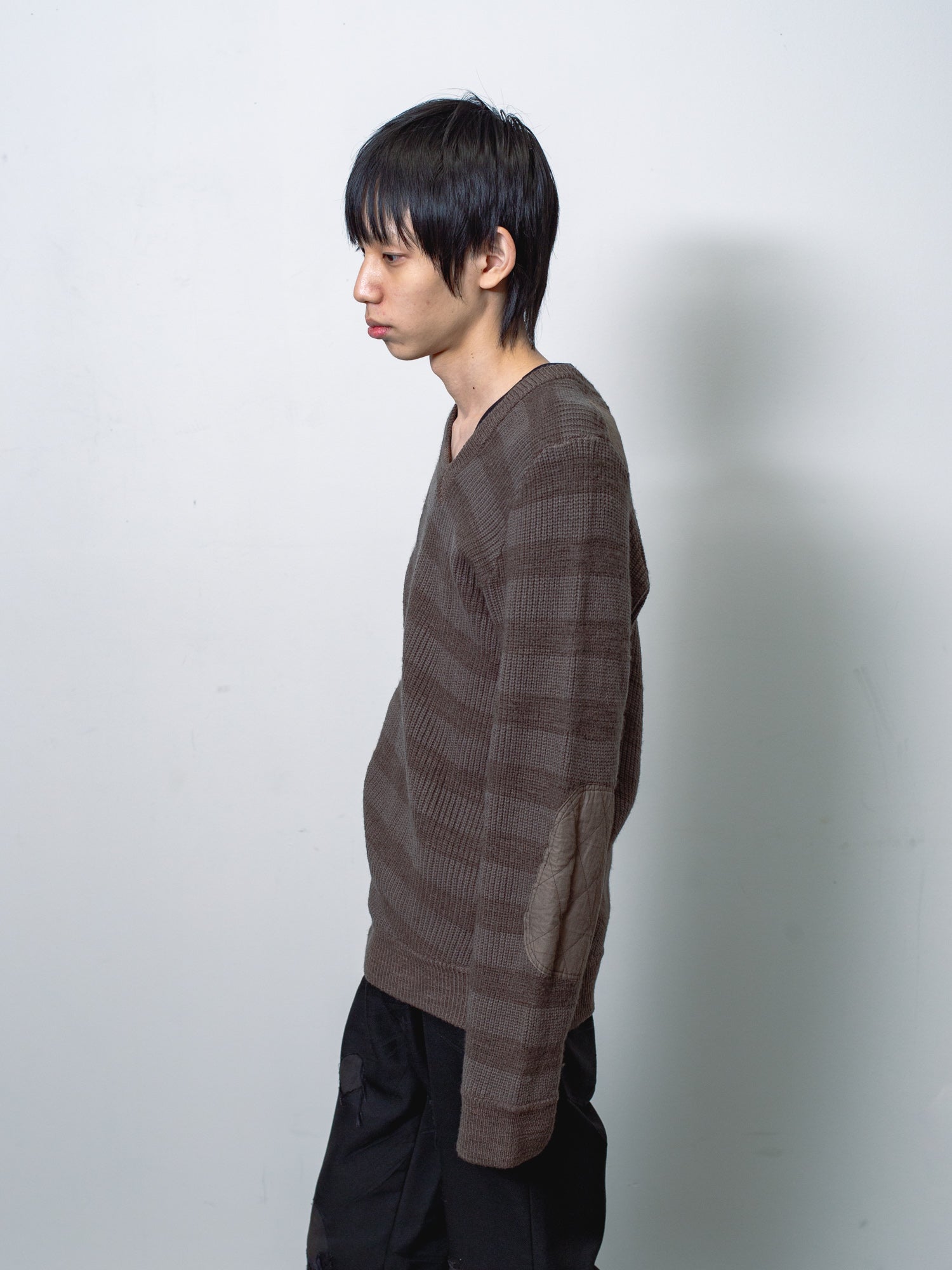 AW04 Asymmetrical Striped Sweater