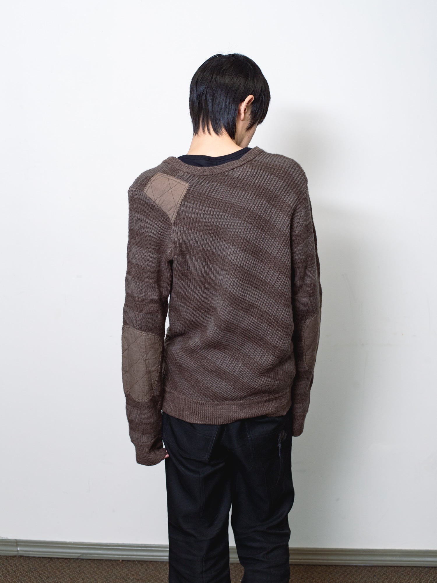 AW04 Asymmetrical Striped Sweater