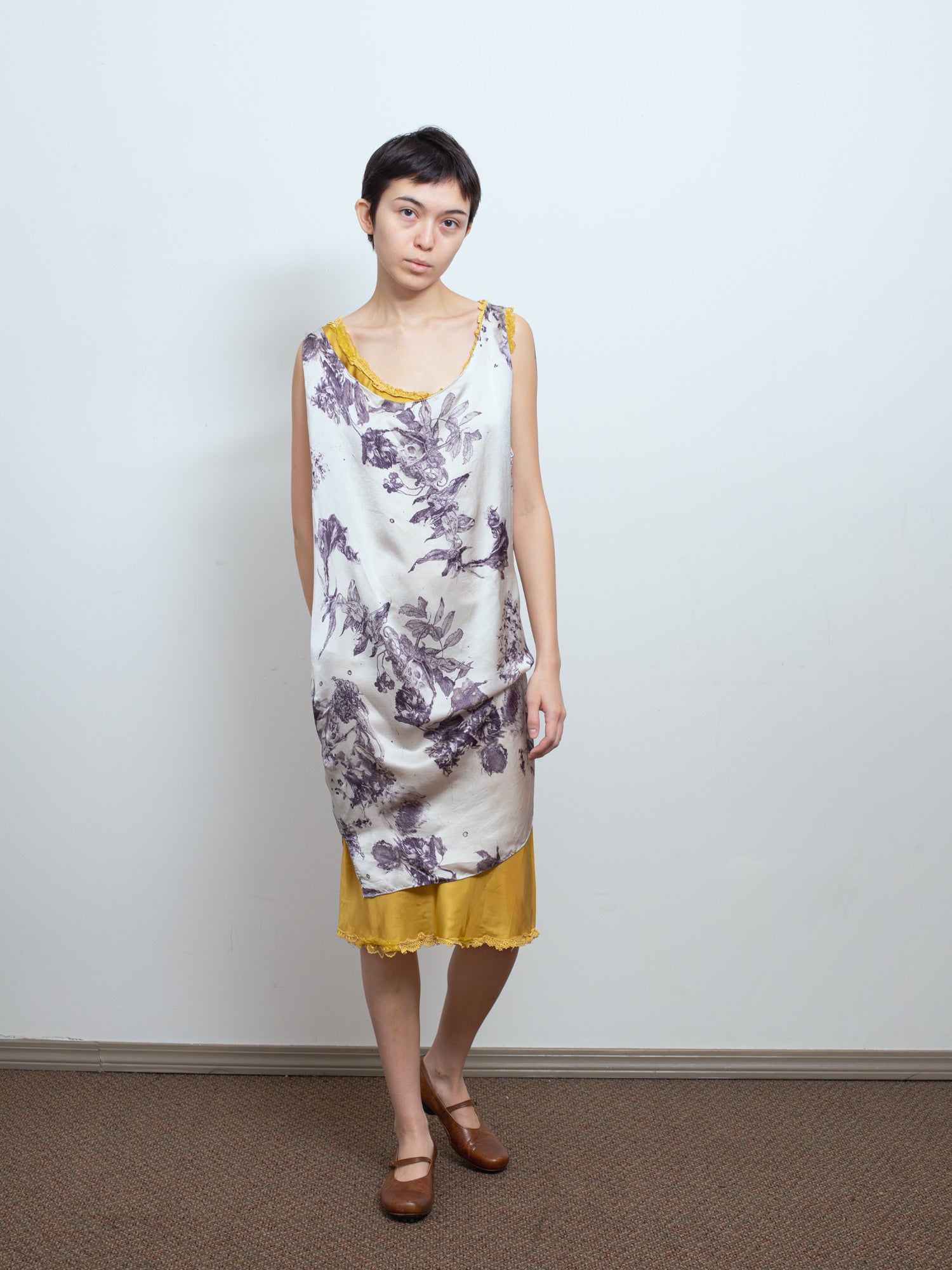 SS05 Lace Trim Floral Dress