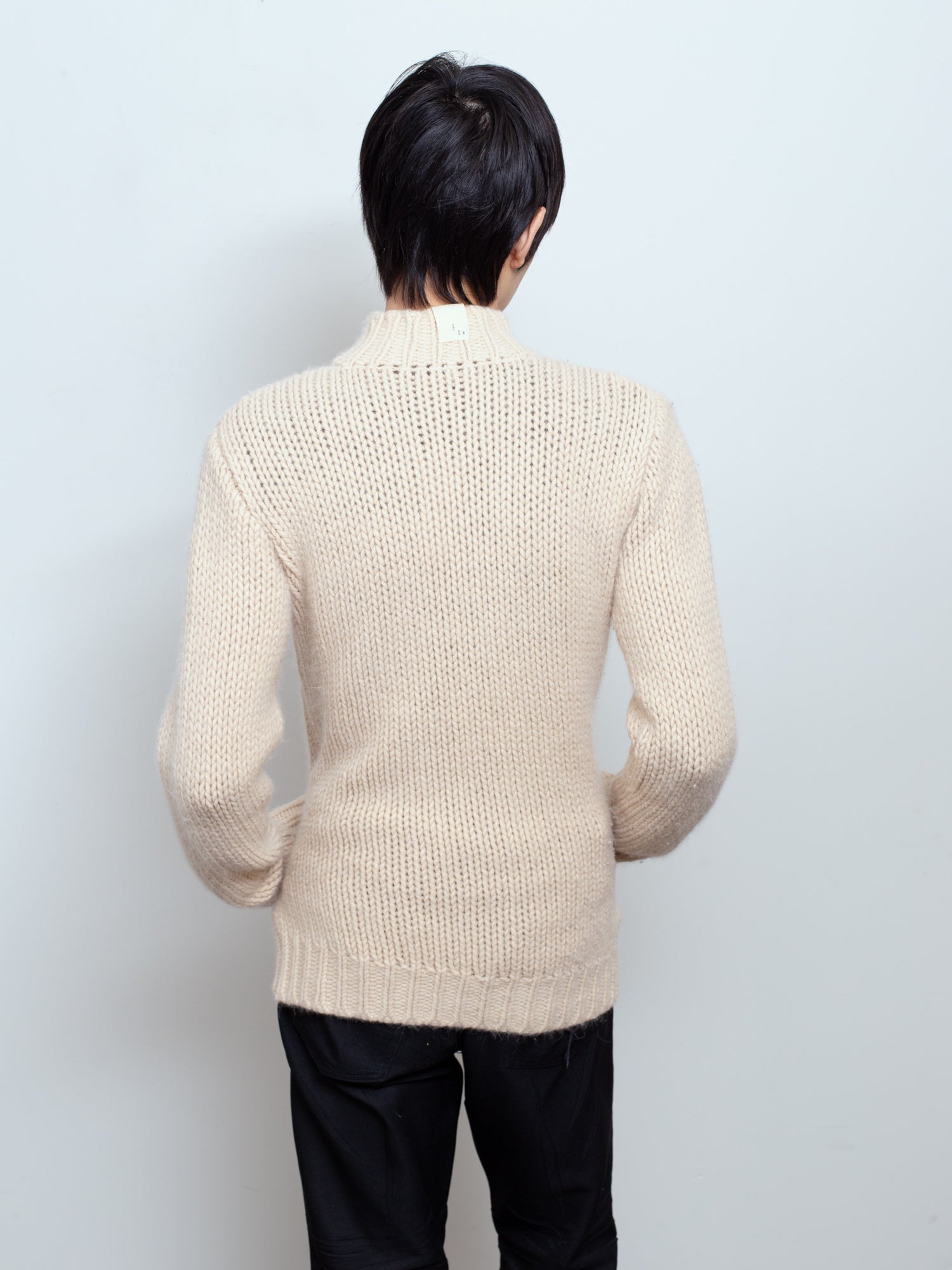 AW03 "Dress Door" Offset Zip Sweater