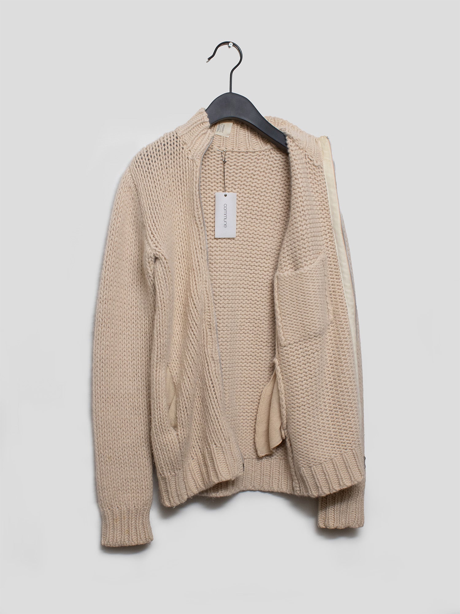 AW03 "Dress Door" Offset Zip Sweater