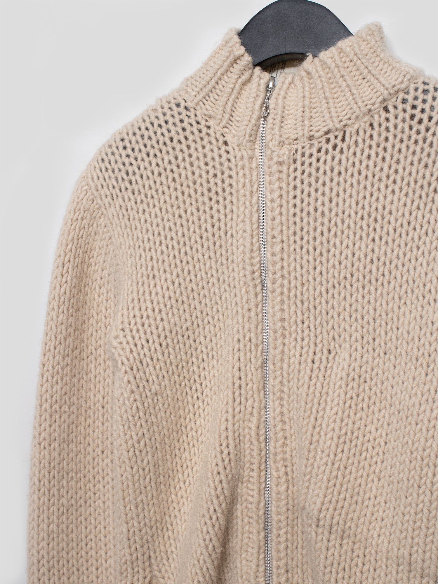 AW03 "Dress Door" Offset Zip Sweater