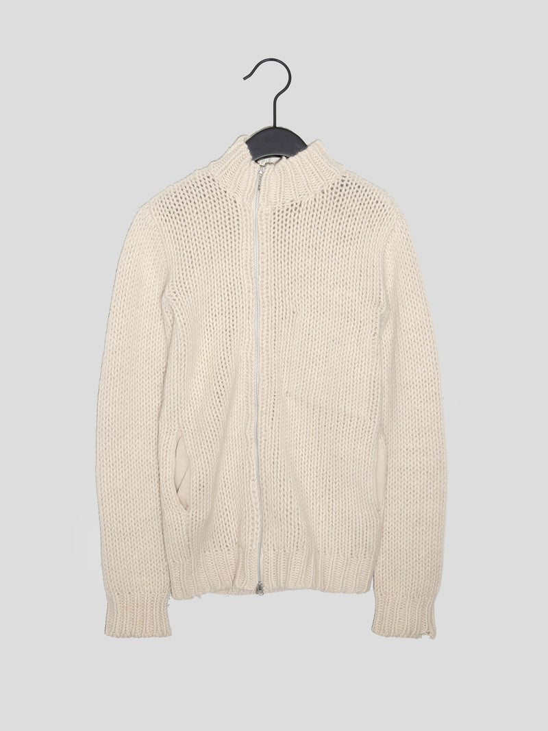 AW03 "Dress Door" Offset Zip Sweater