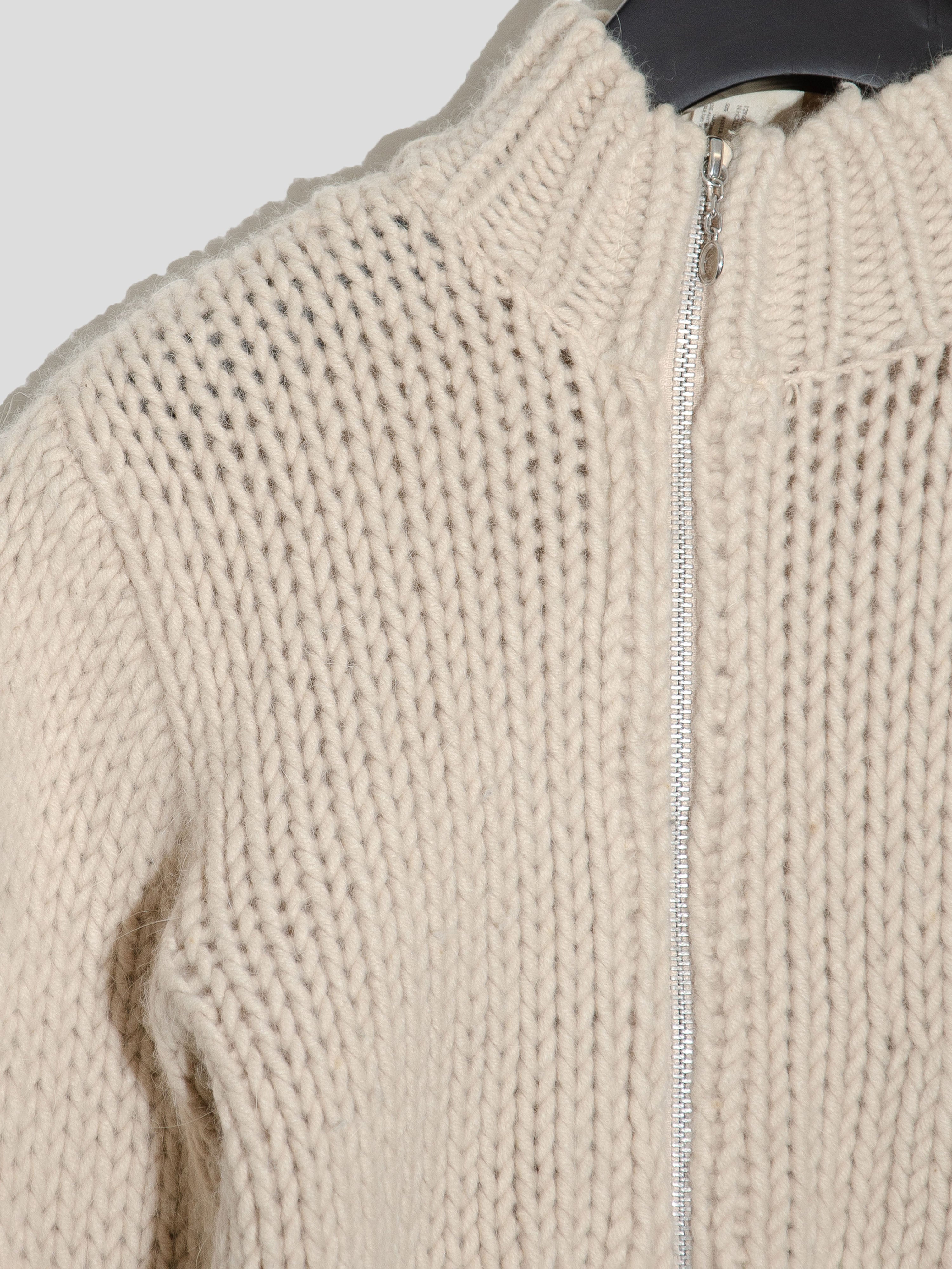 AW03 "Dress Door" Offset Zip Sweater