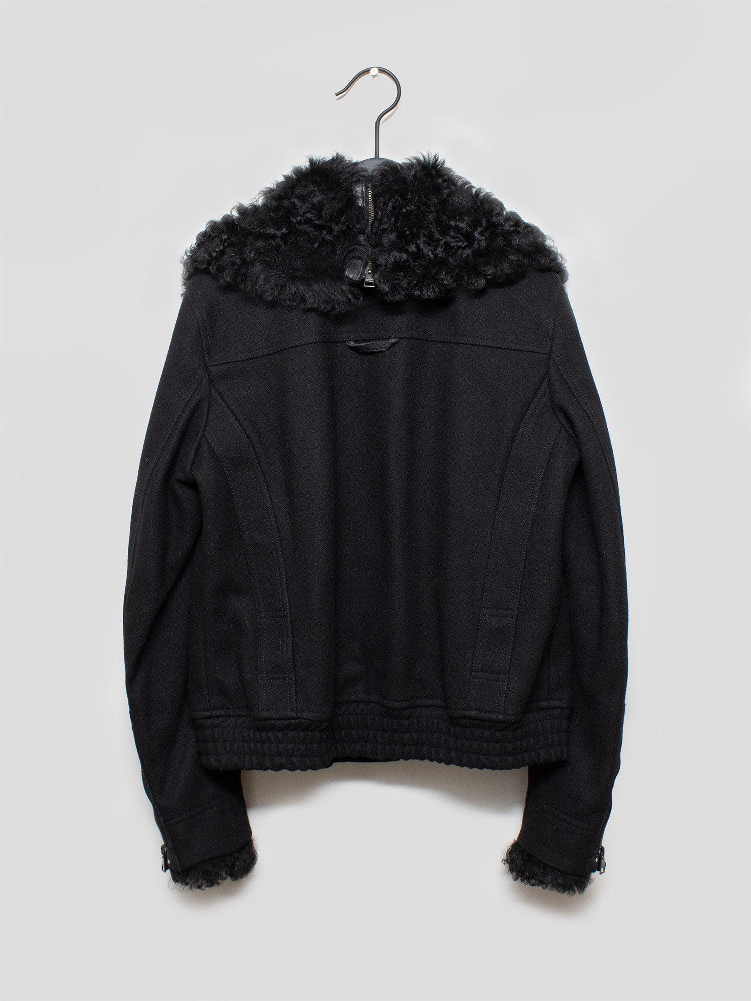 AW03 Fur-Trim Wool Blouson