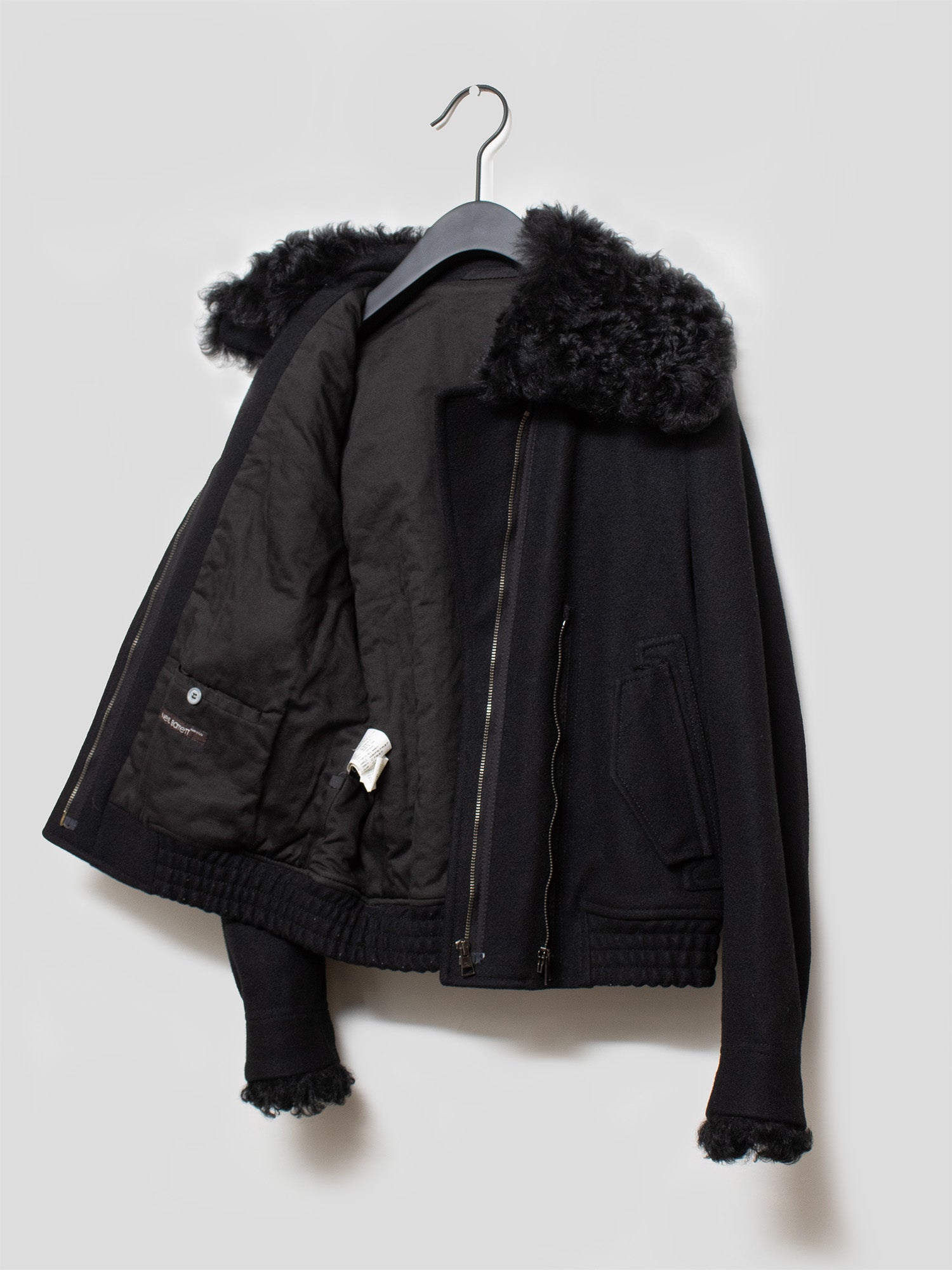 AW03 Fur-Trim Wool Blouson