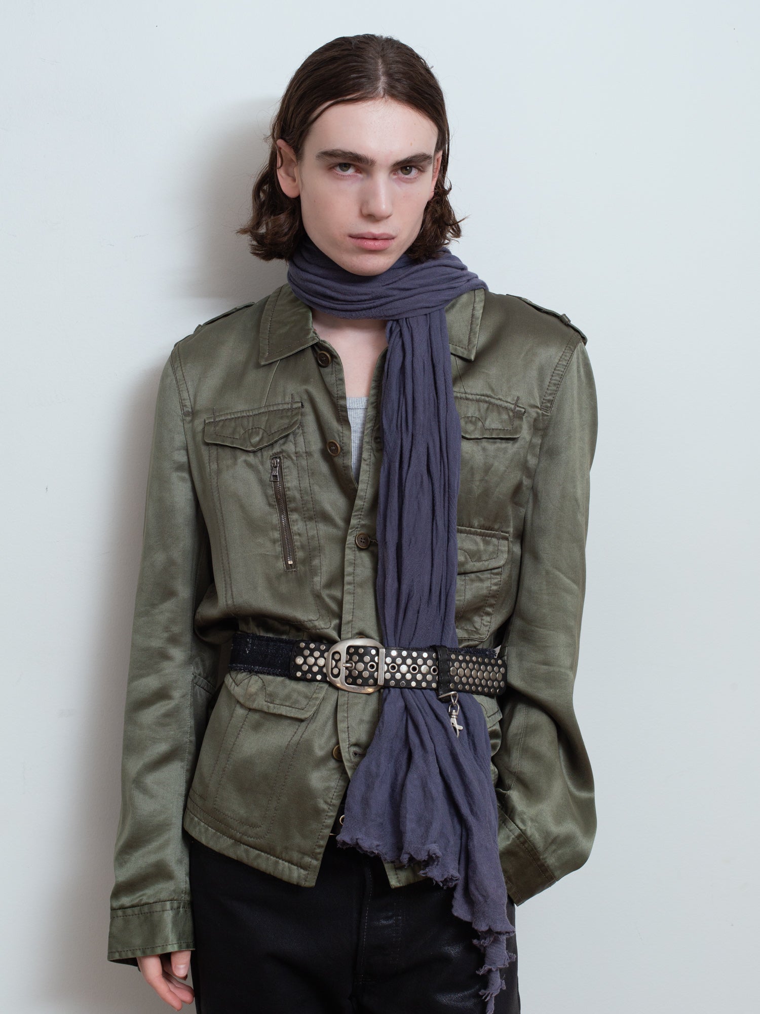 AW06 Satin Military Overshirt