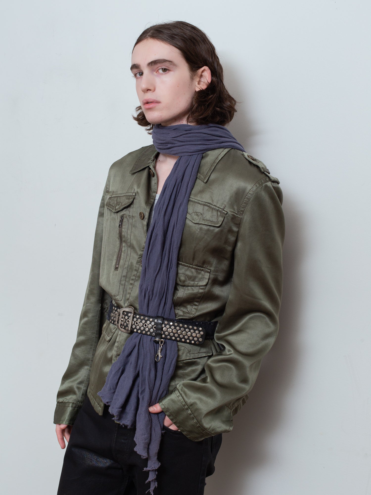 AW06 Satin Military Overshirt