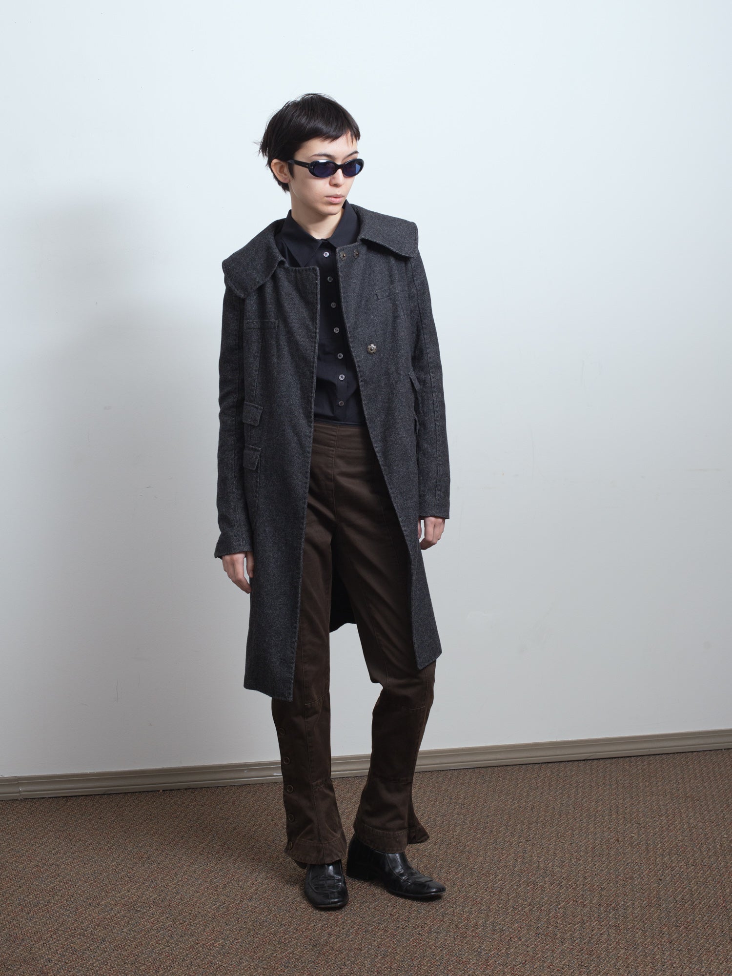 AW06 Rounded Collar Wool Coat