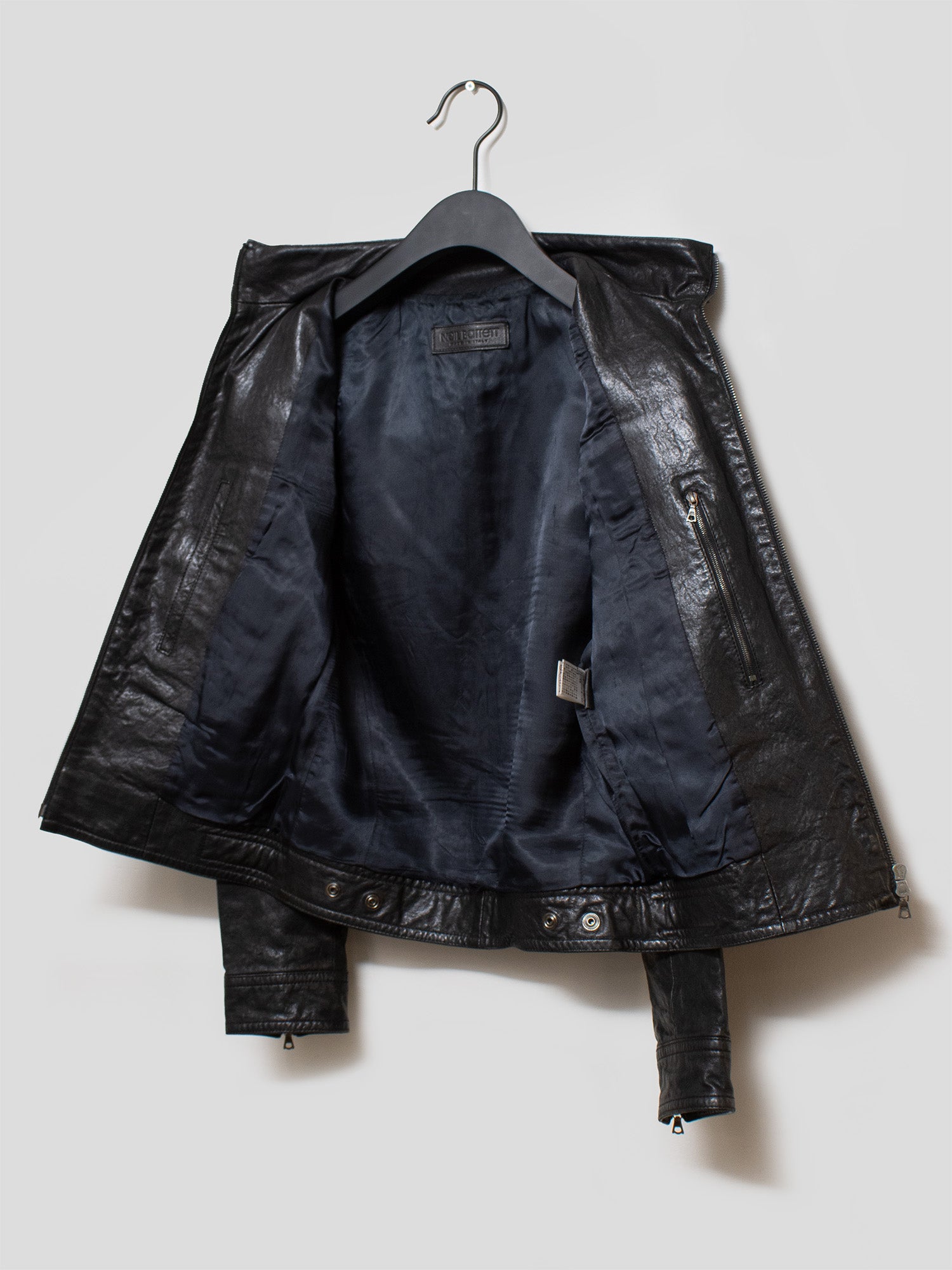 Neil Barrett 06AWレザームートンジャケットブラックarchive Barrett Neil 06AWレザームートンジャケットブラックarchive barrett