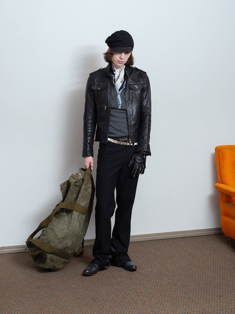 AW08 Multi-Zip Lambskin Moto Jacket