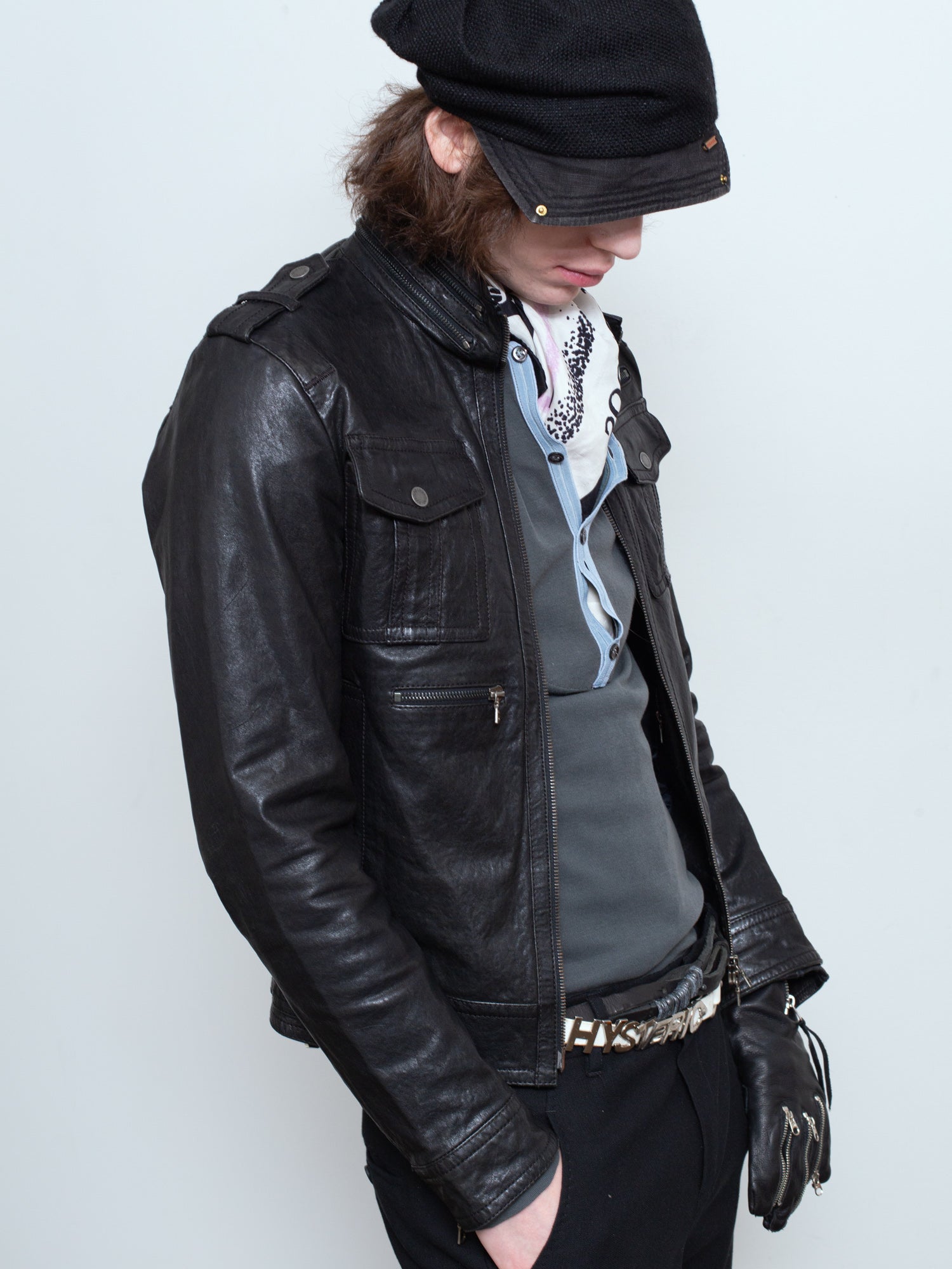 AW08 Multi-Zip Lambskin Moto Jacket