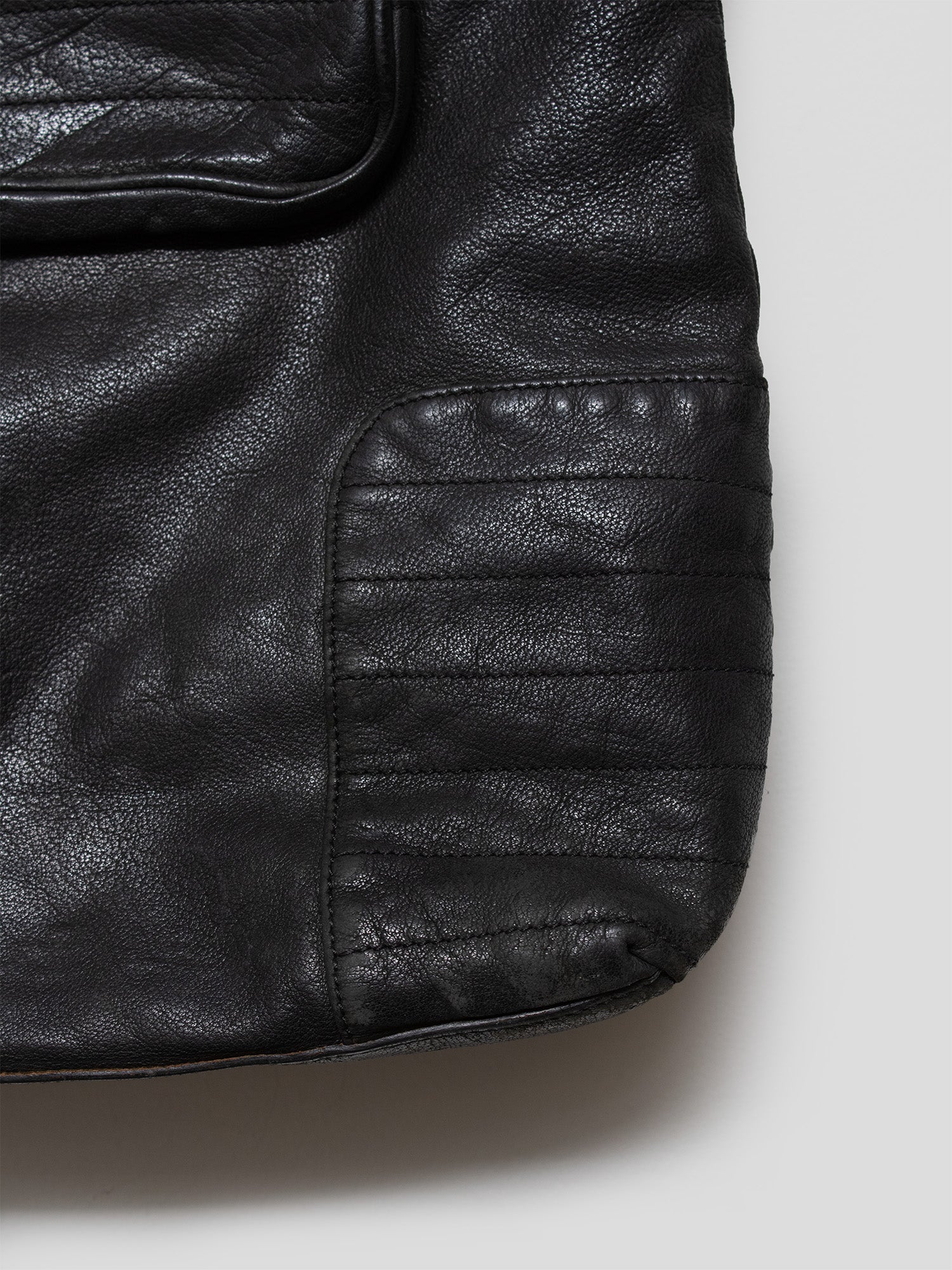 2000s Utility Leather Tote Bag