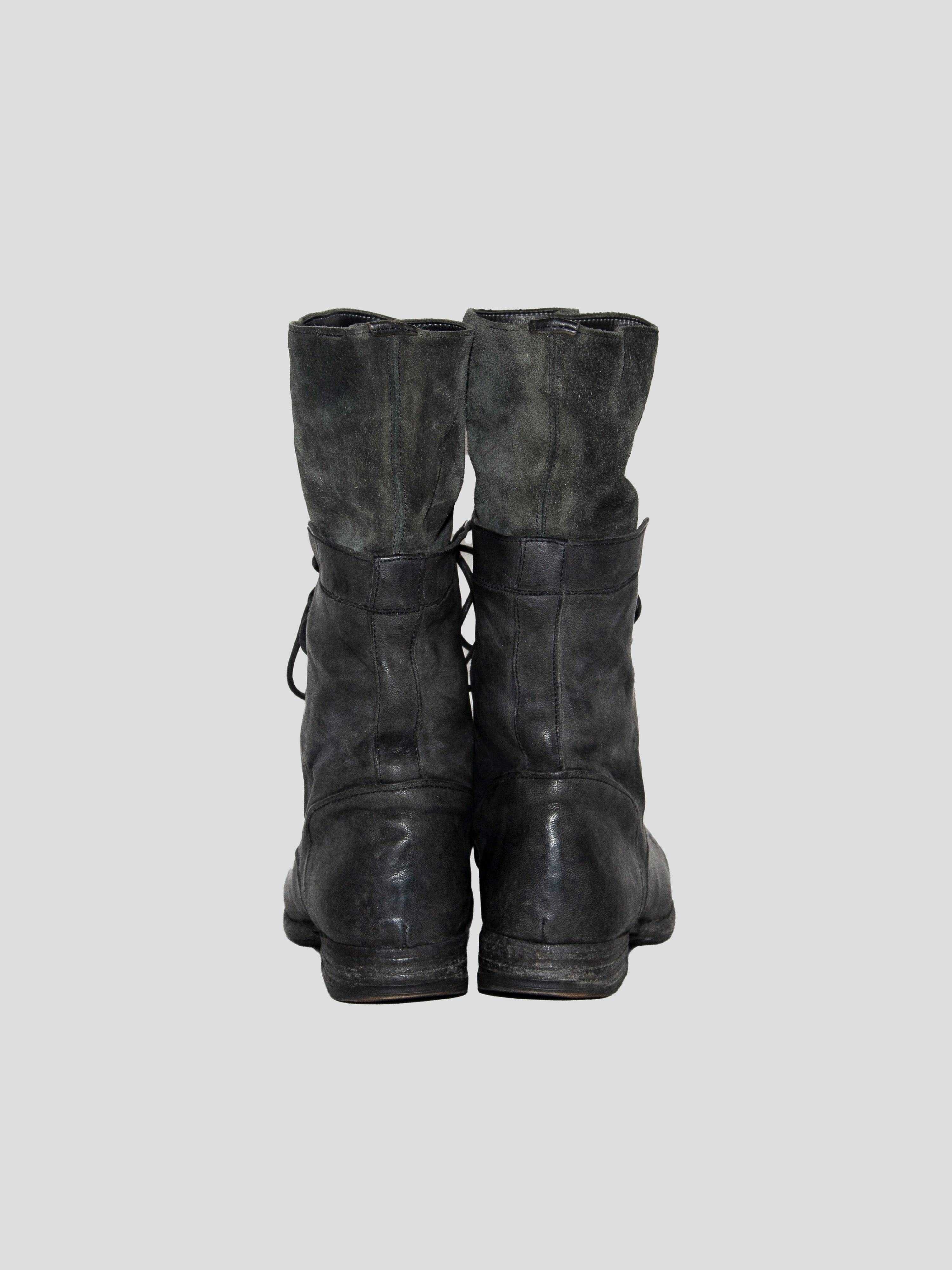 Layered Lace-up Boots