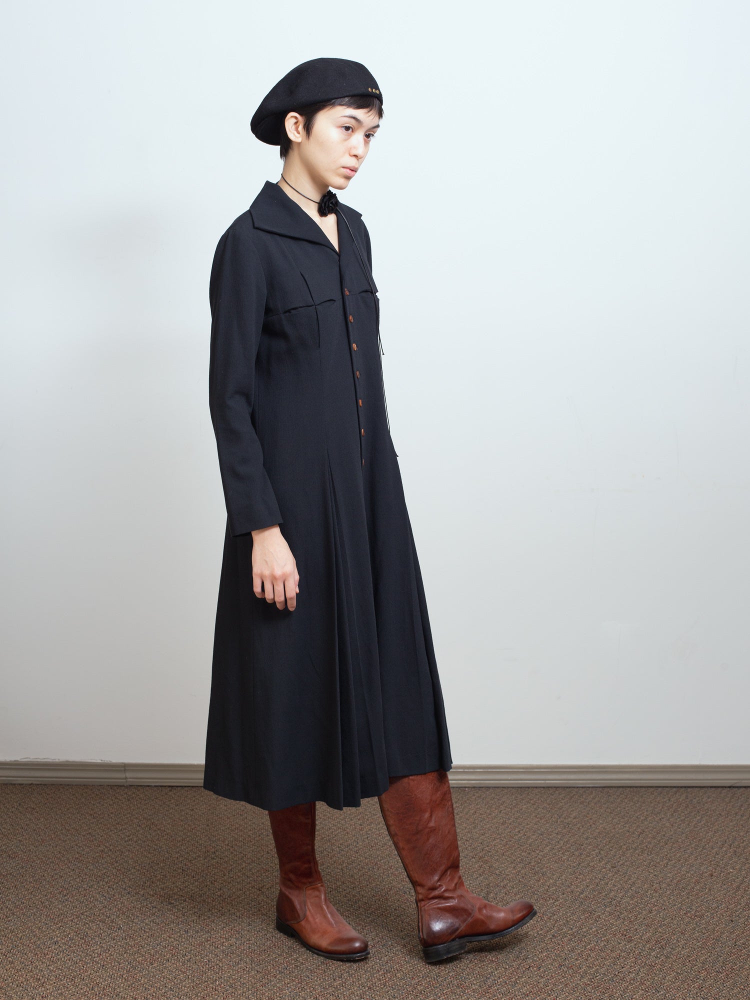 1990s Buttoned Long Dress