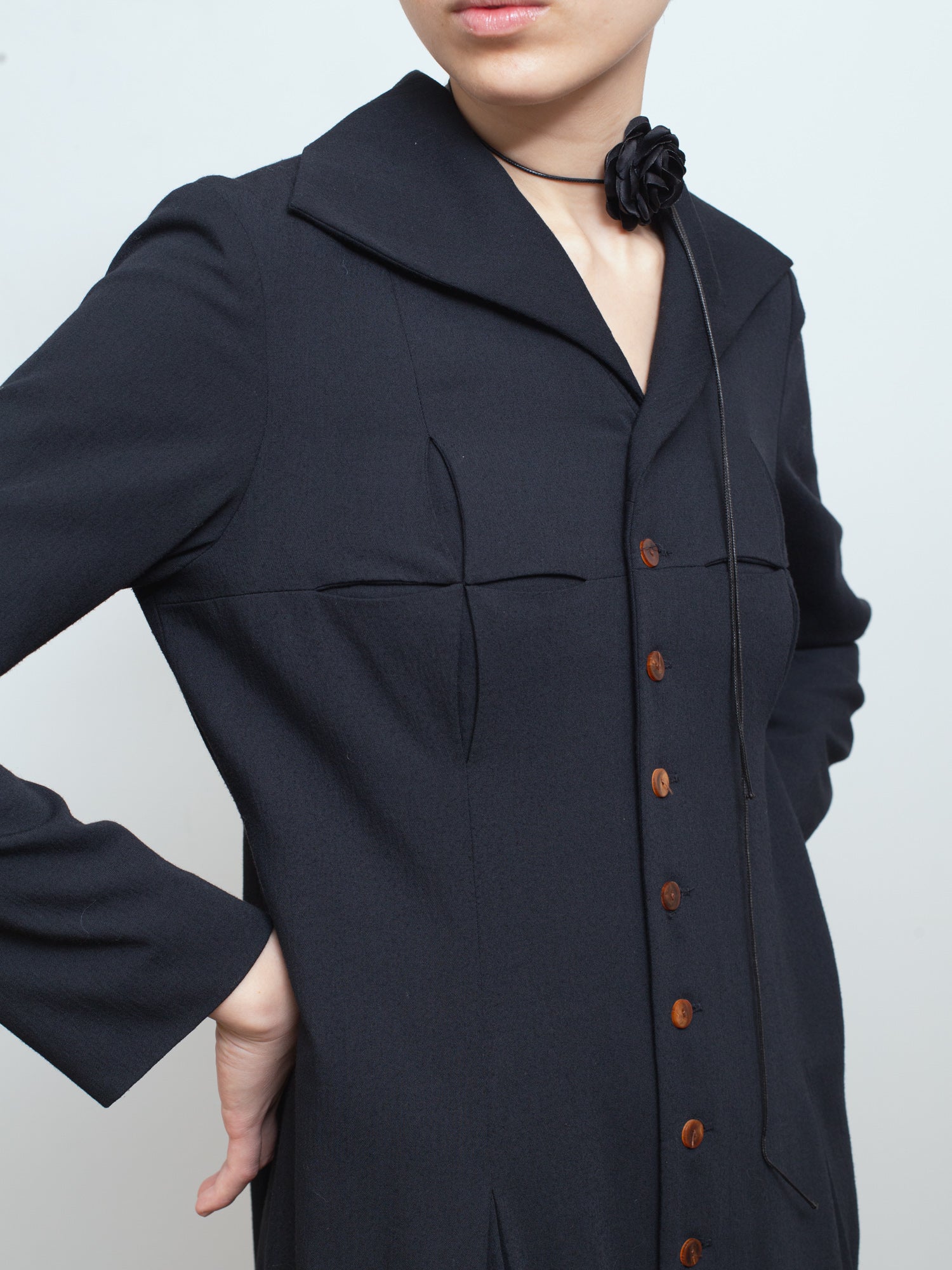 1990s Buttoned Long Dress