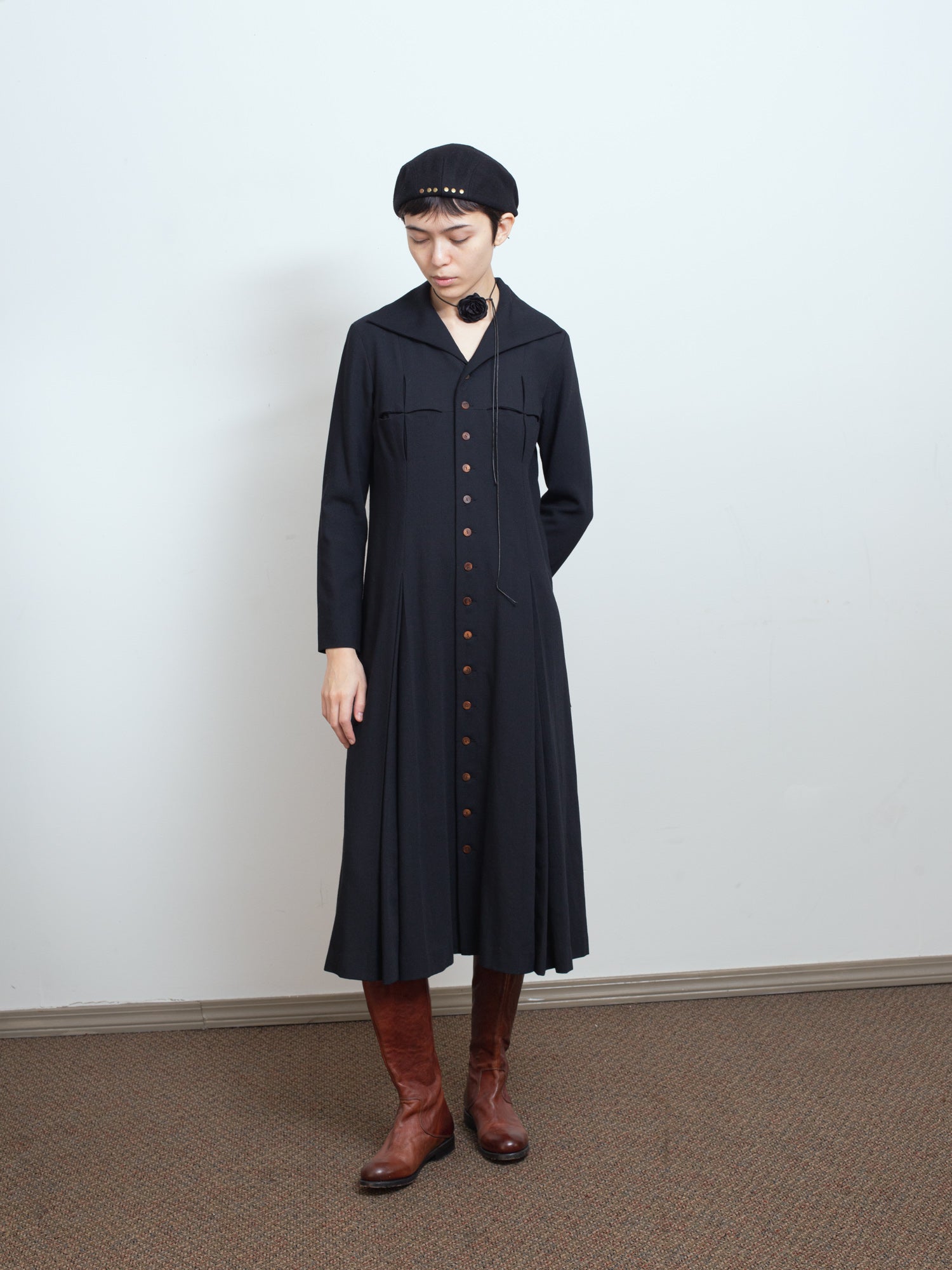 1990s Buttoned Long Dress