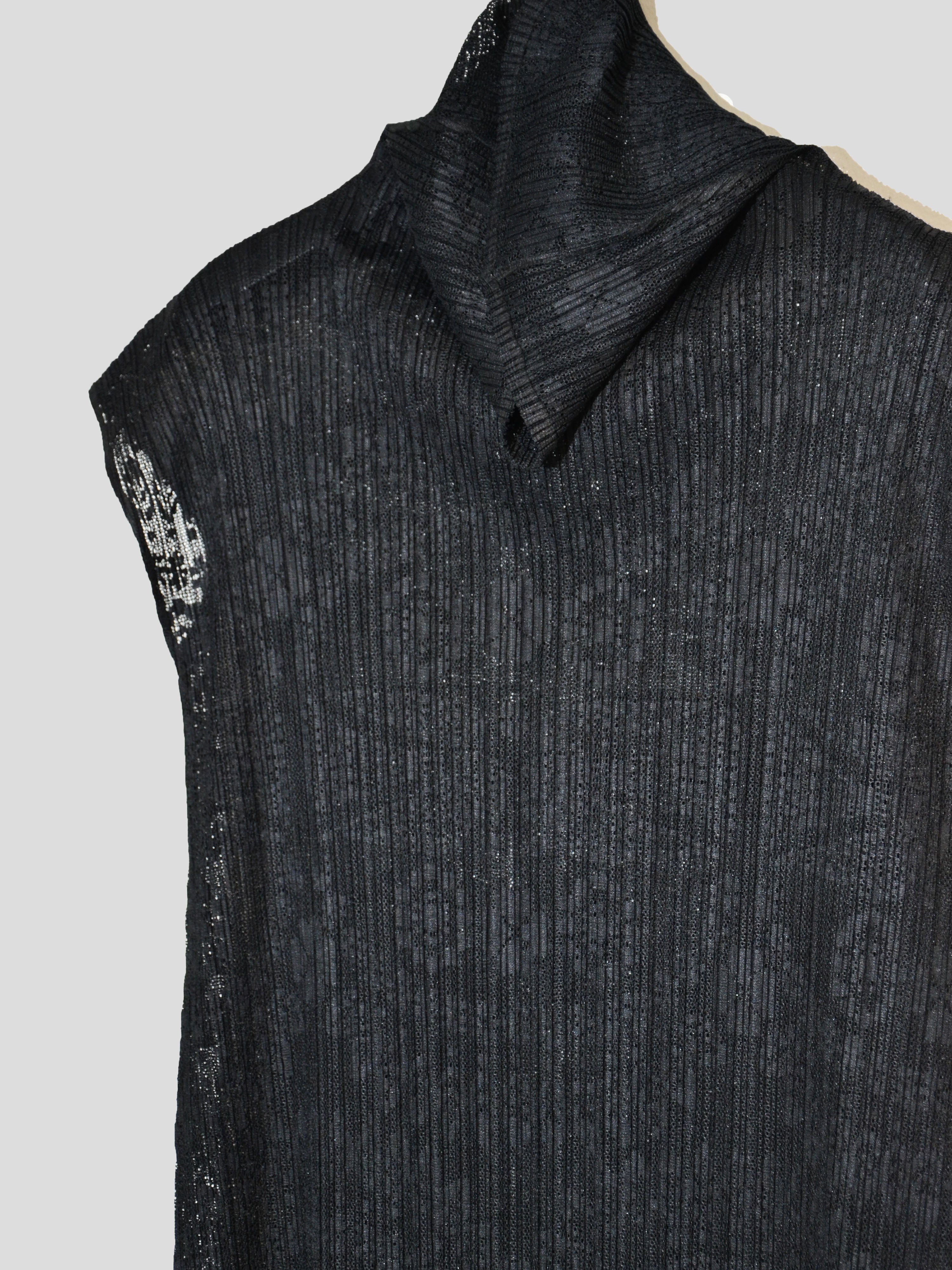 Pleated Mesh Dress