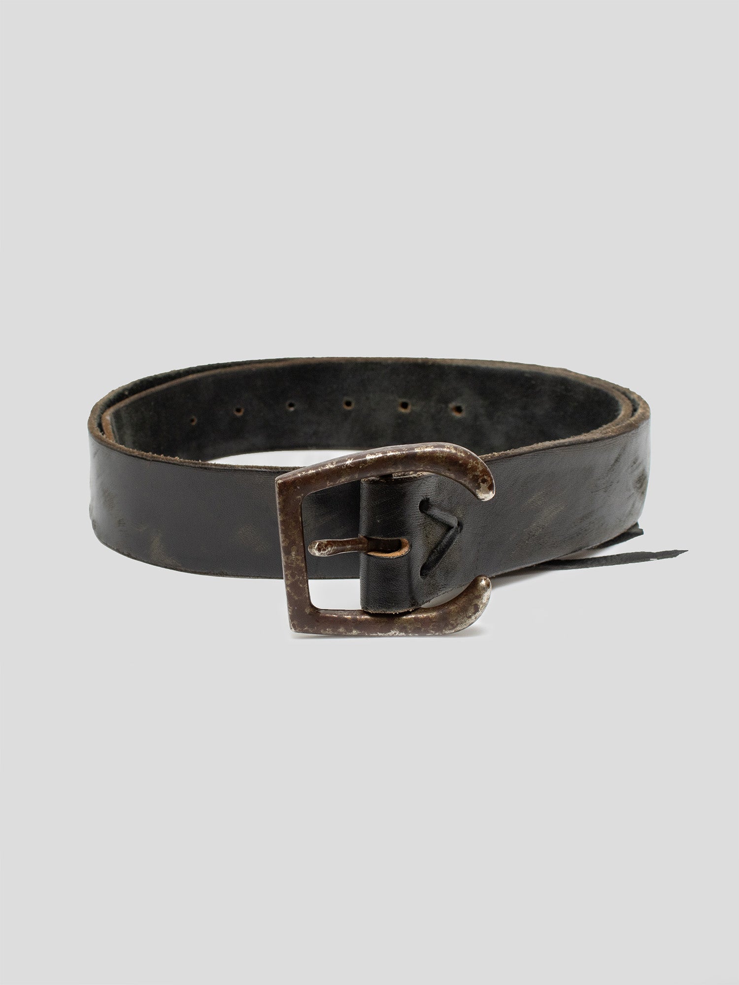 2000s Patinated Leather Belt