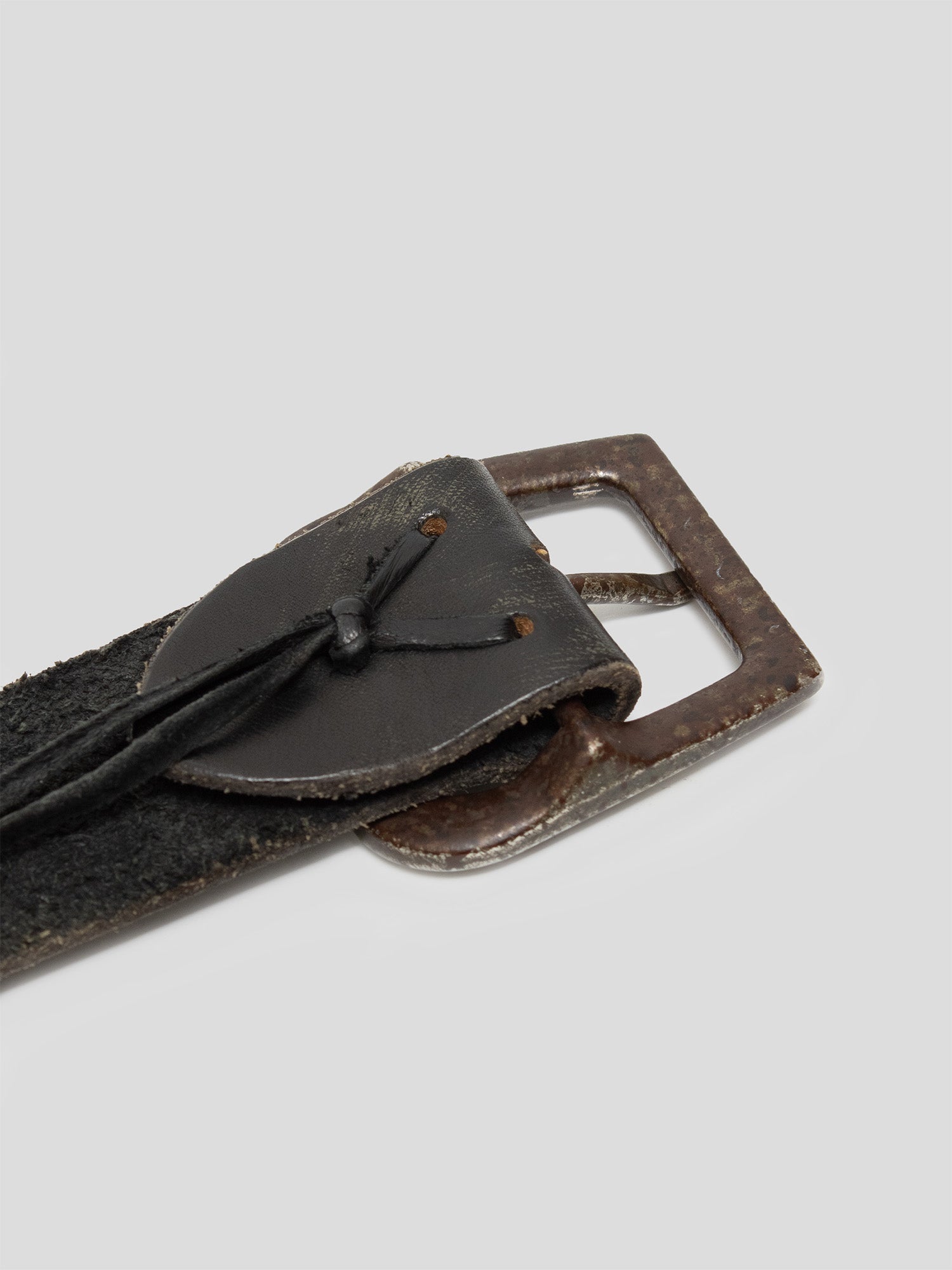2000s Patinated Leather Belt
