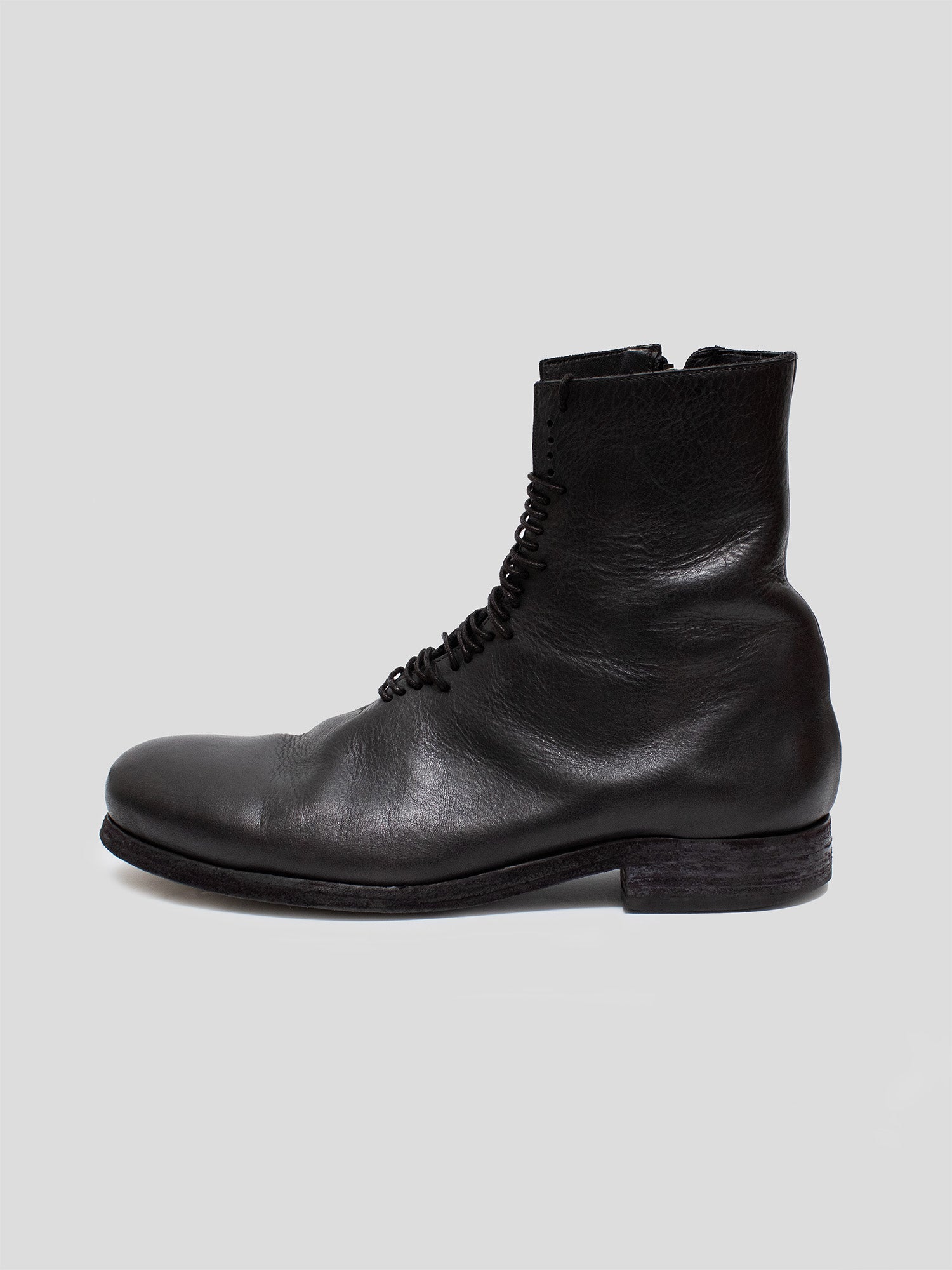 Ladder-Lace Leather Boots