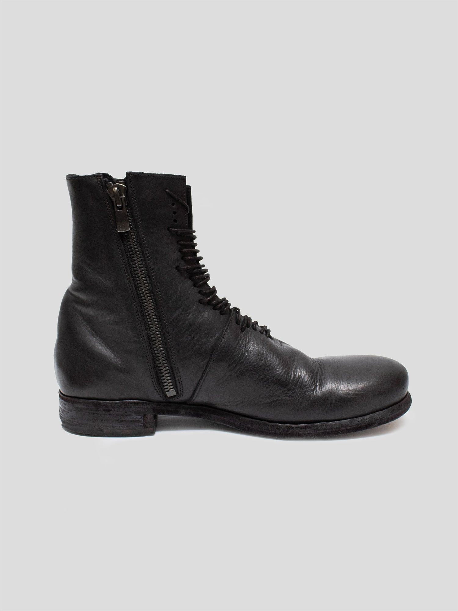 Ladder-Lace Leather Boots
