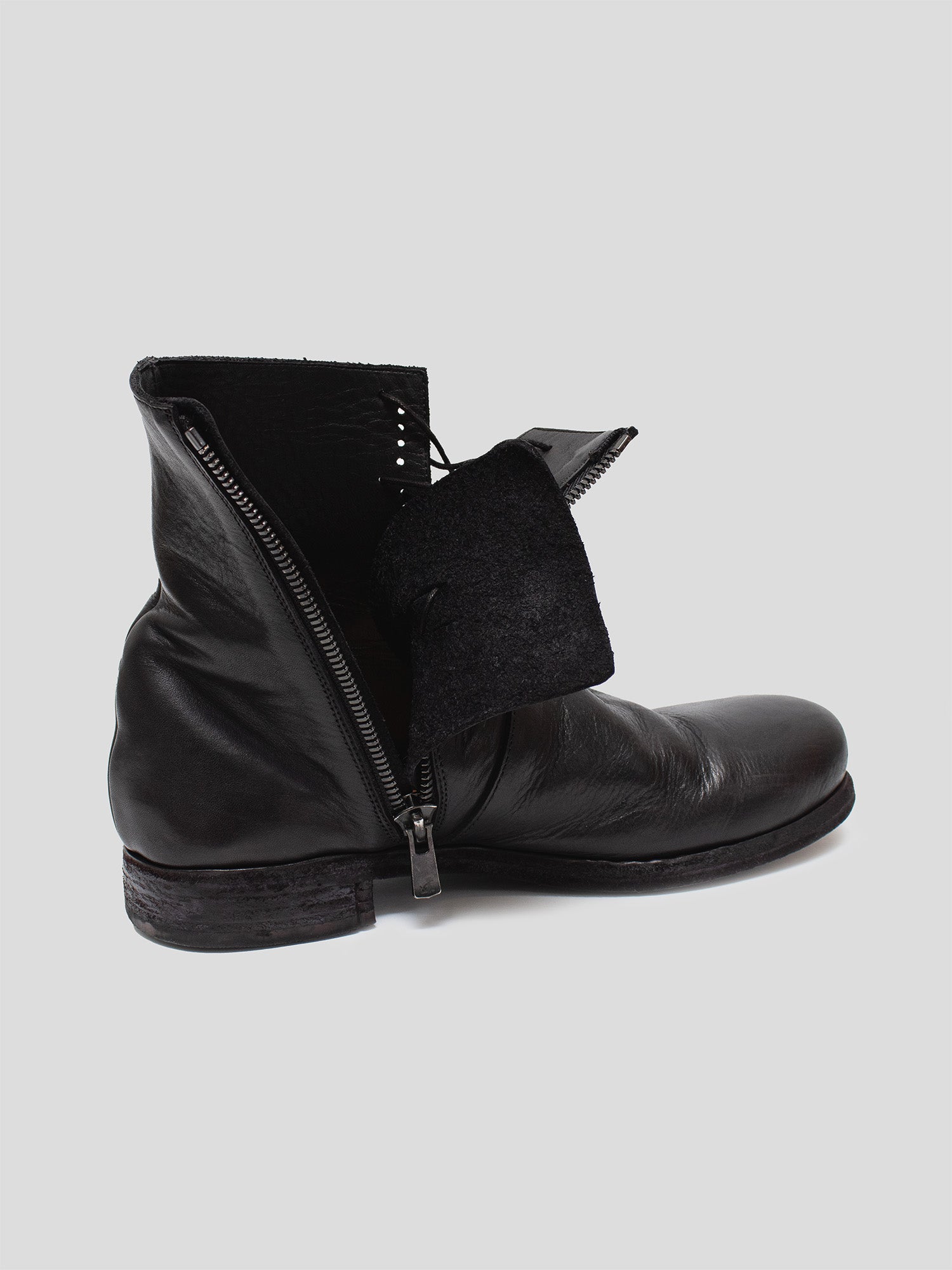 Ladder-Lace Leather Boots
