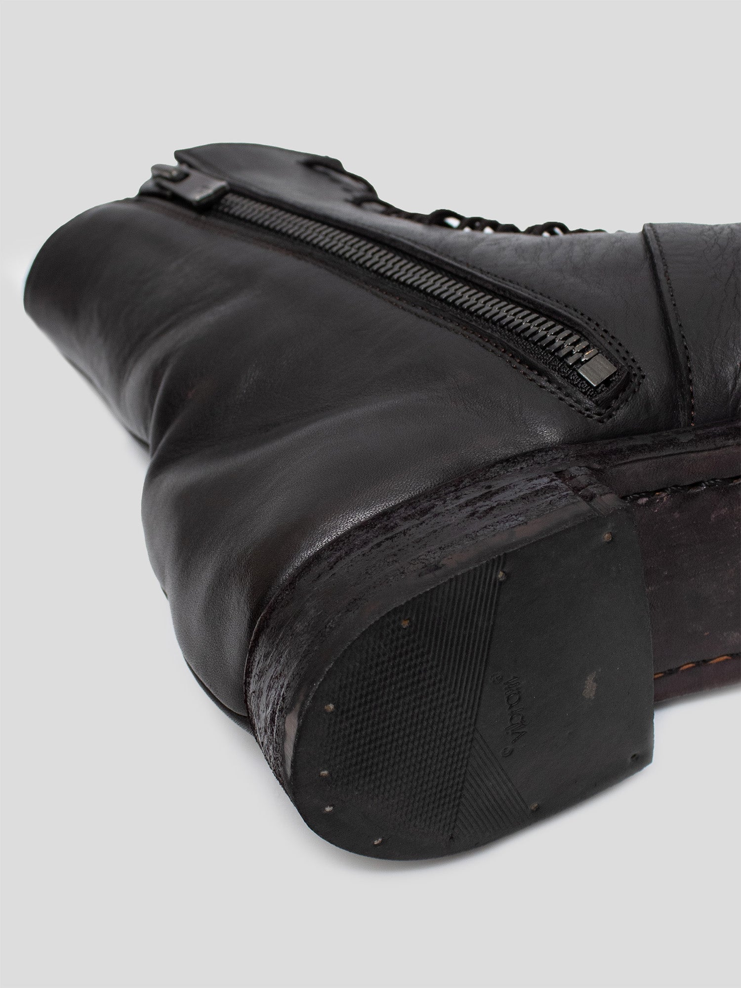 Ladder-Lace Leather Boots