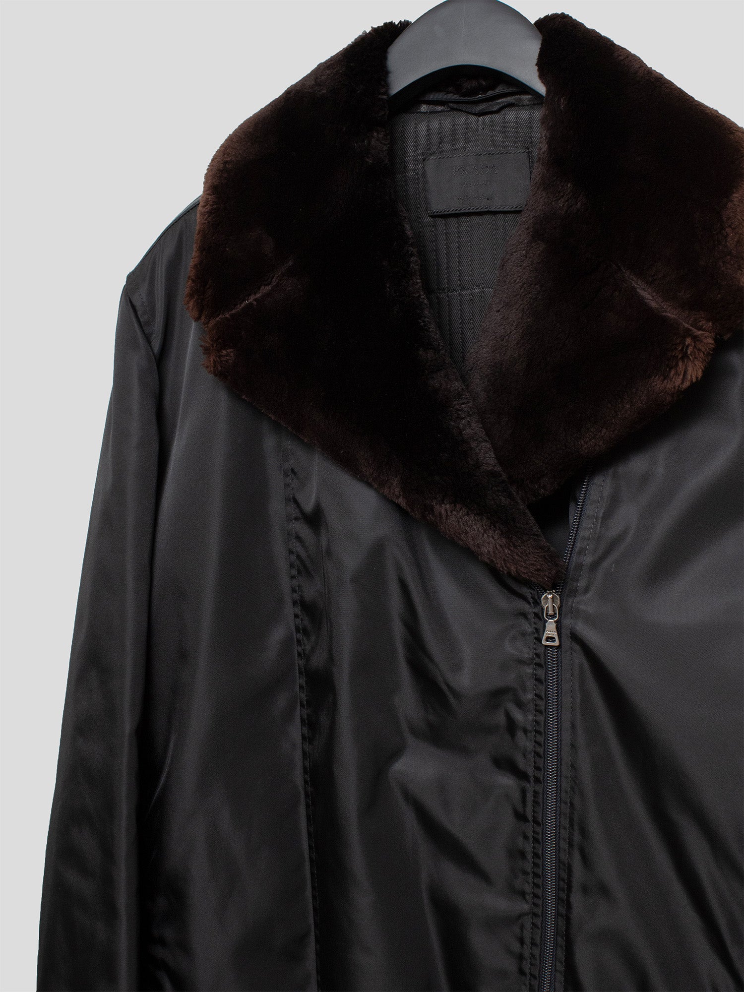 Prada 1990s Nylon Jacket with Removable Collar | COMMUNE