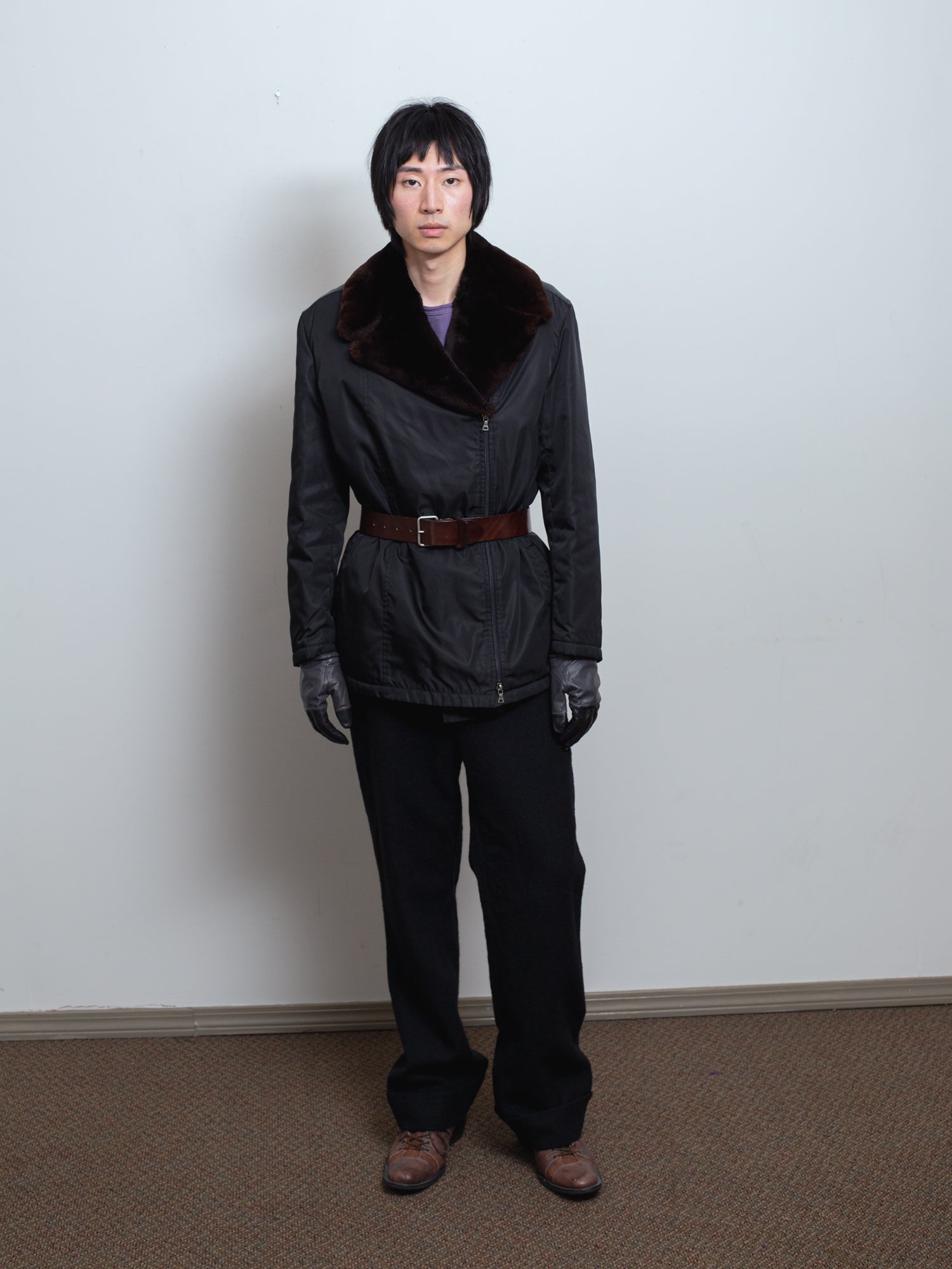 1990s Nylon Jacket with Removable Collar
