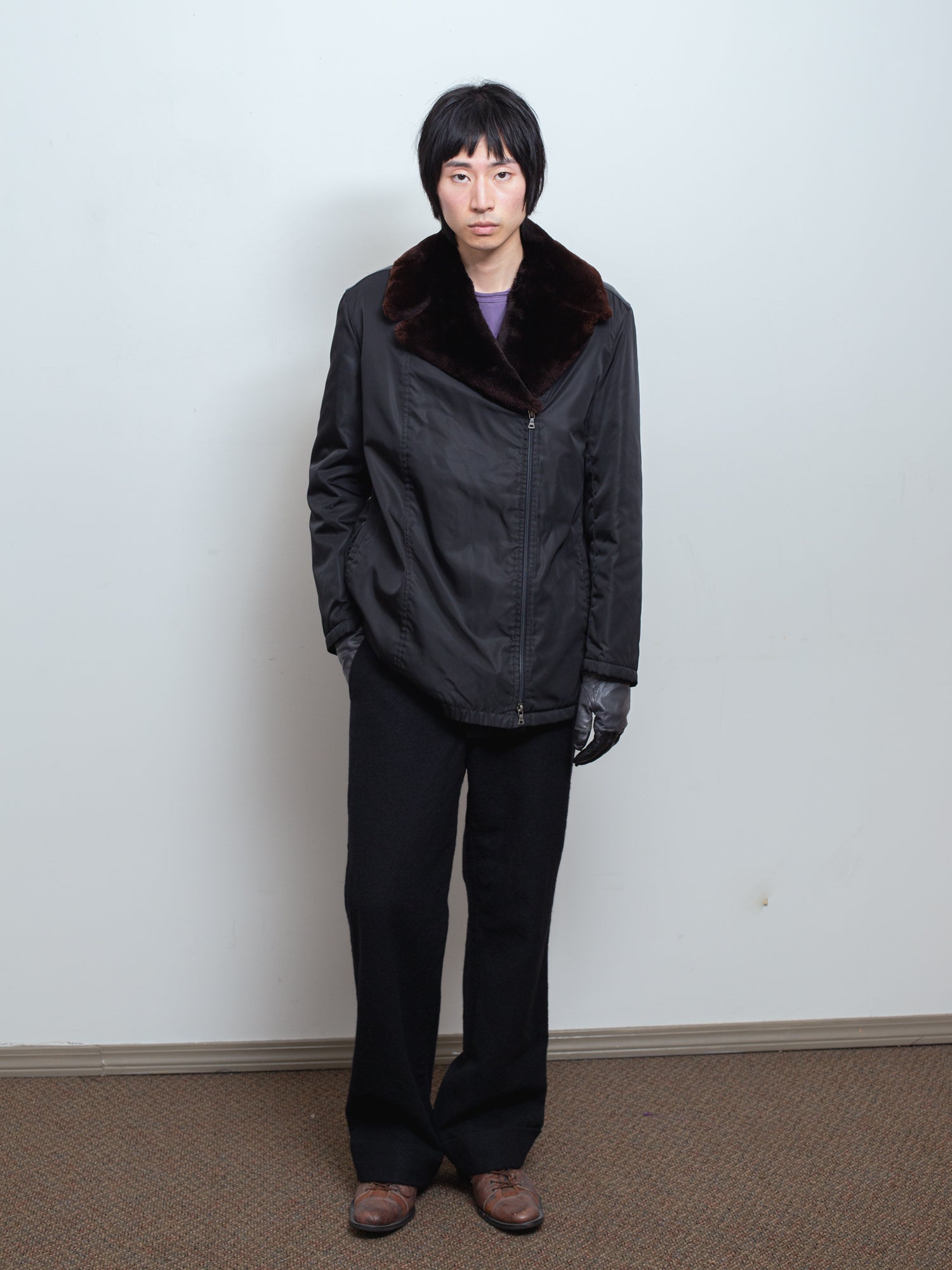 1990s Nylon Jacket with Removable Collar
