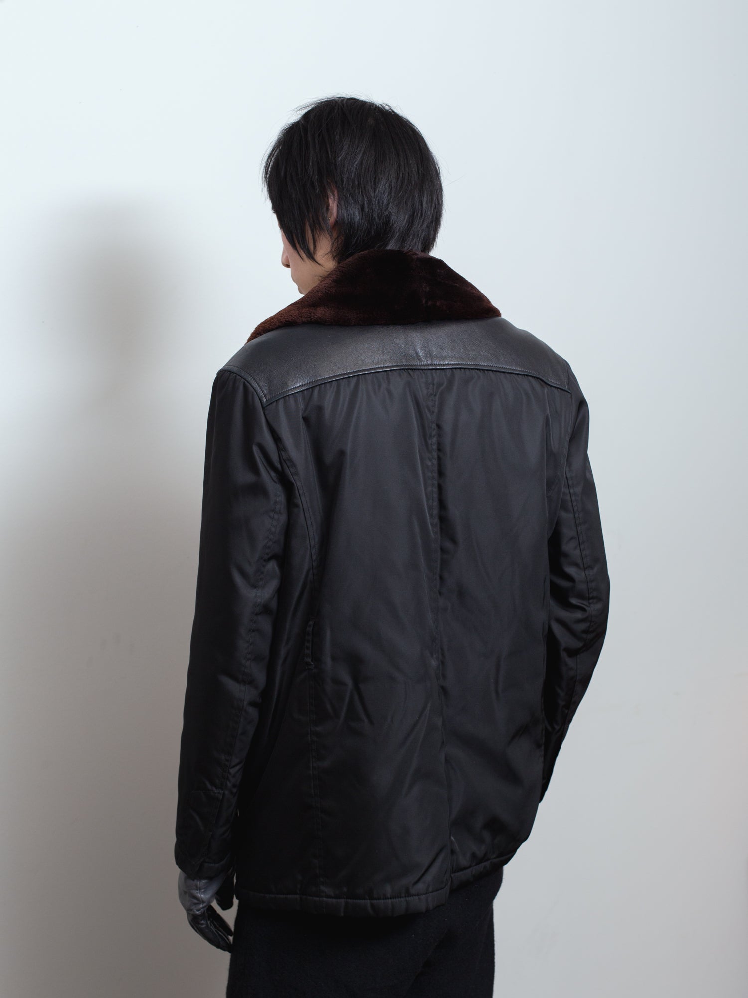 Prada 1990s Nylon Jacket with Removable Collar | COMMUNE
