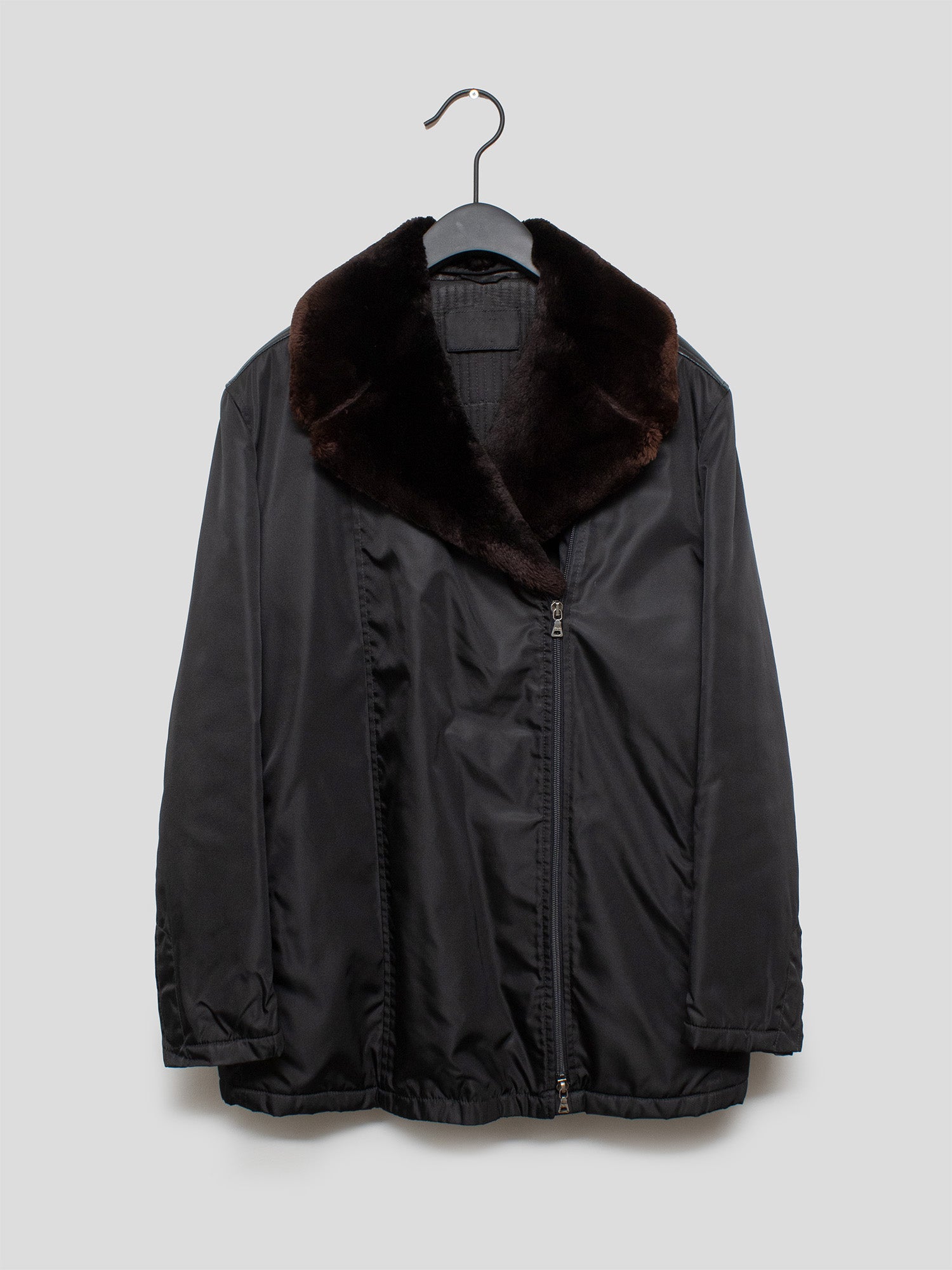 Prada 1990s Nylon Jacket with Removable Collar | COMMUNE