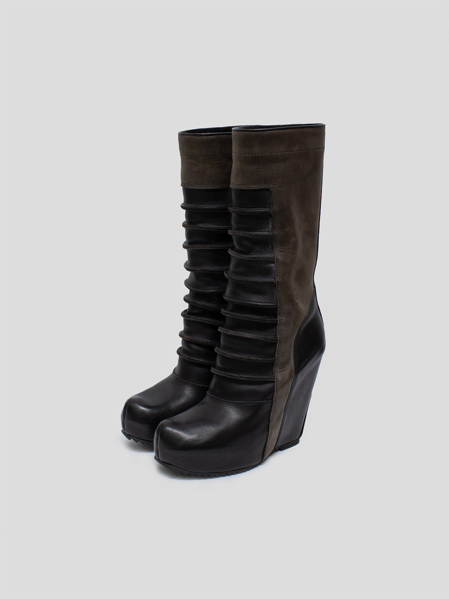 AW11 "Limo" Laddered Wedge Boots