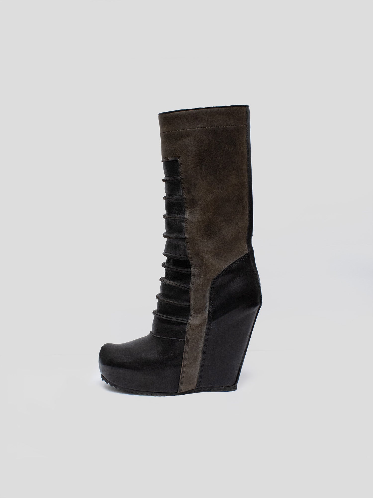 AW11 "Limo" Laddered Wedge Boots