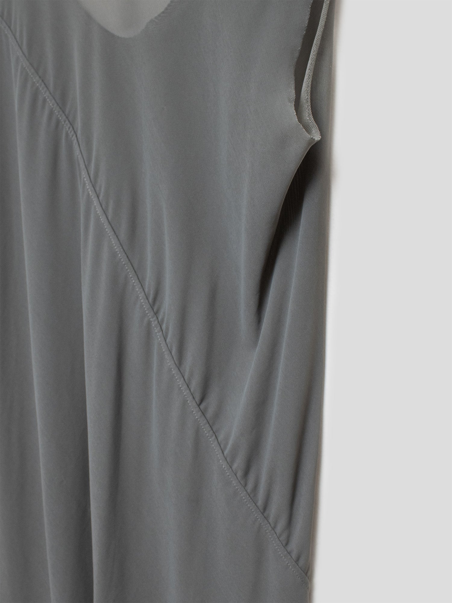 Lilies Bias-Cut Sheer Dress