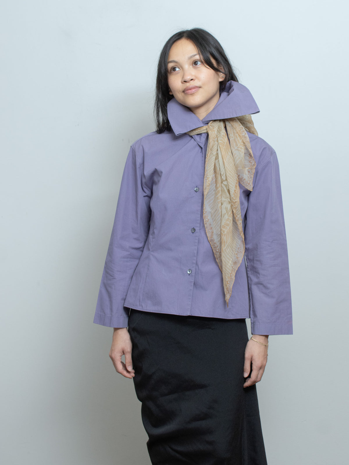SS91 Blouse with Sculptural Collar