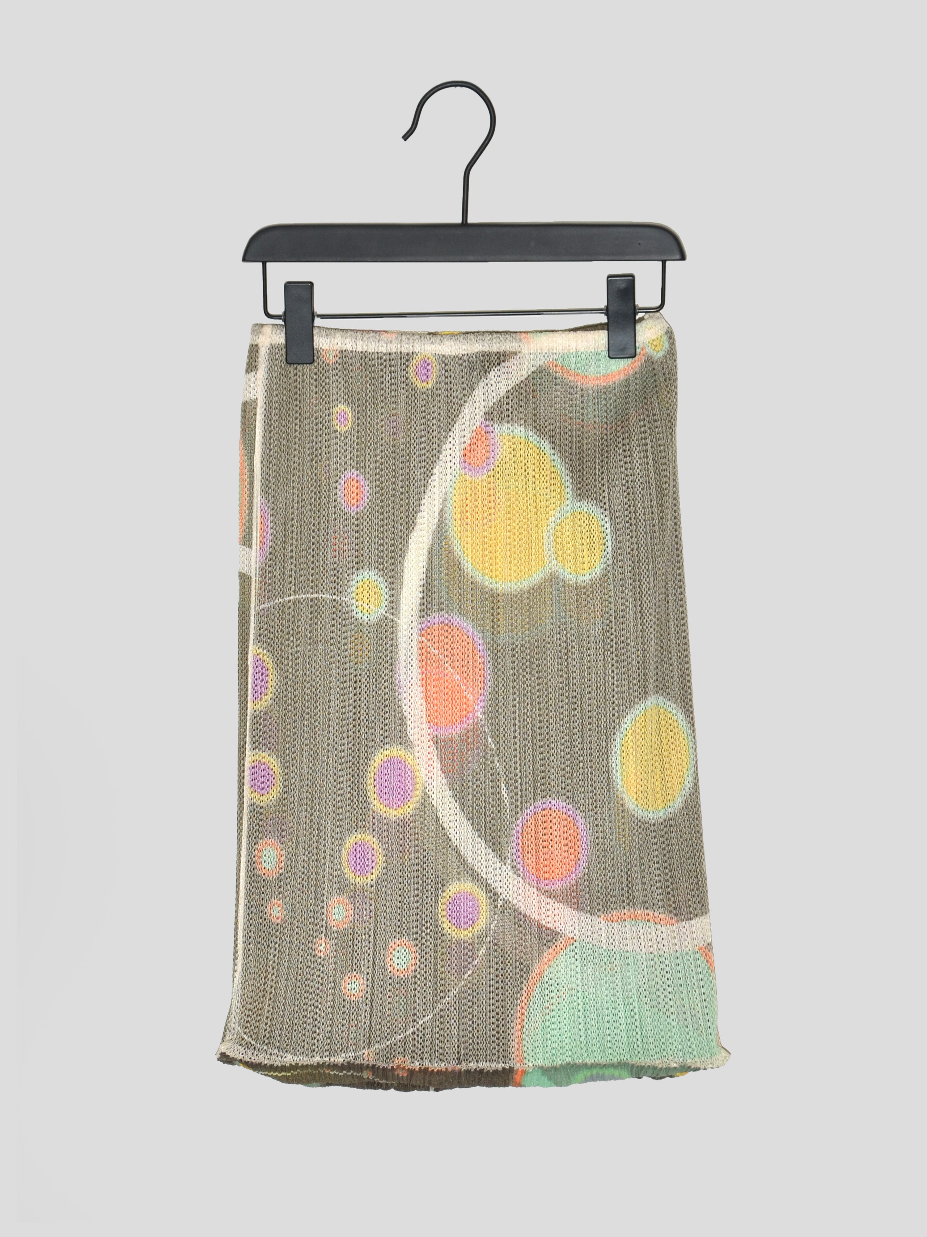 SS01 Mesh Layered Printed Skirt