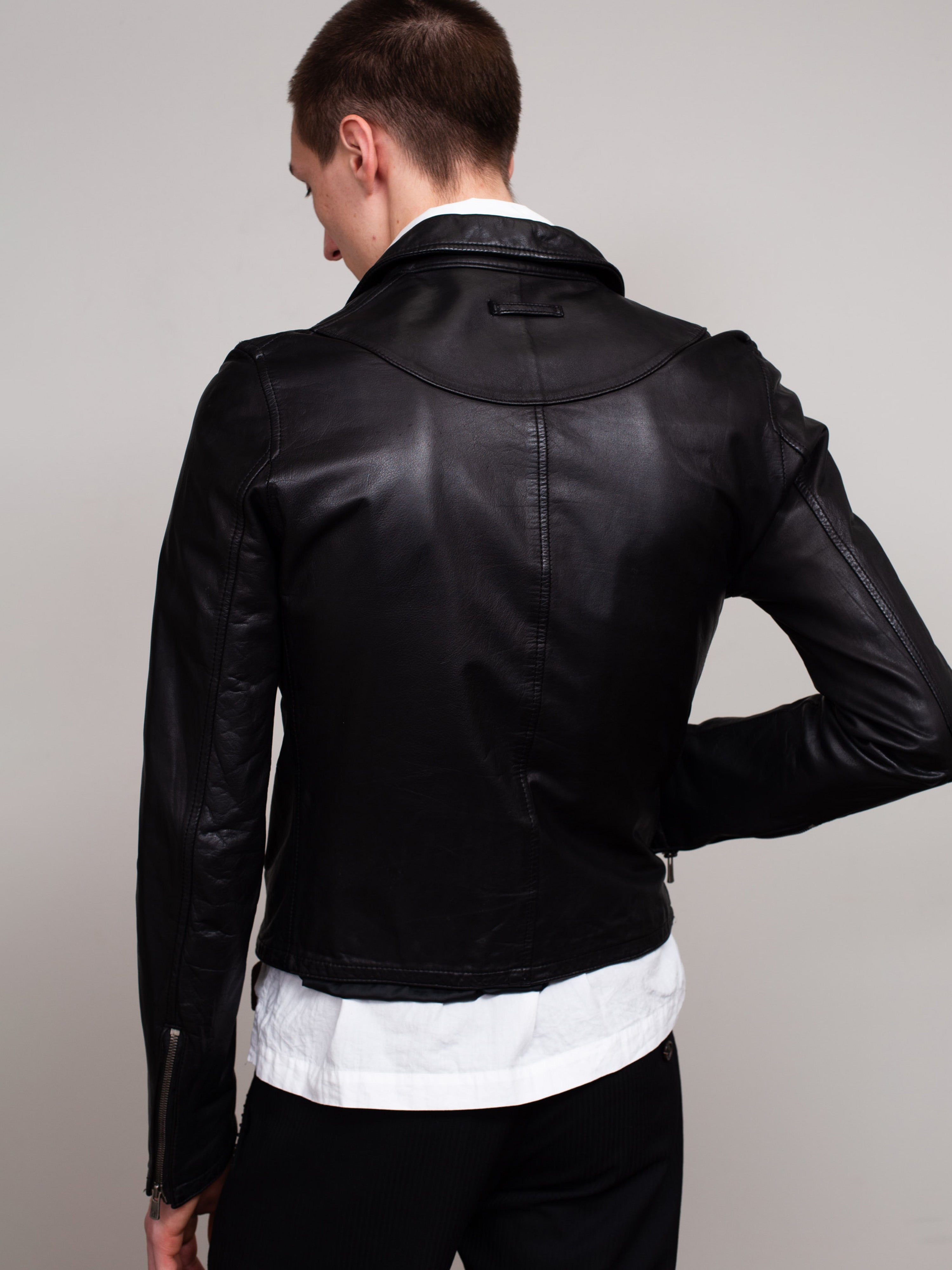 Zip-up Leather Jacket