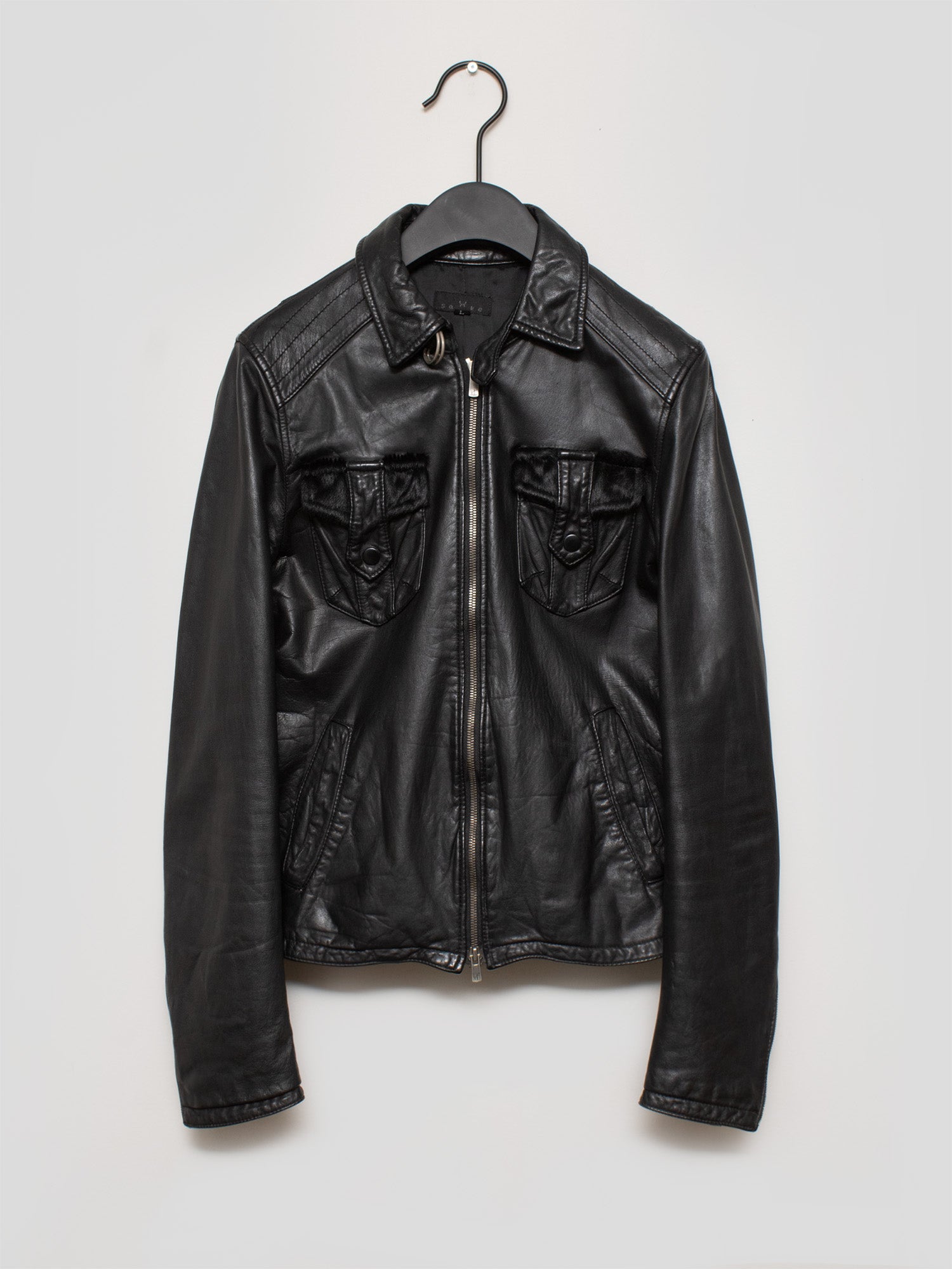 Zip-up Leather Jacket