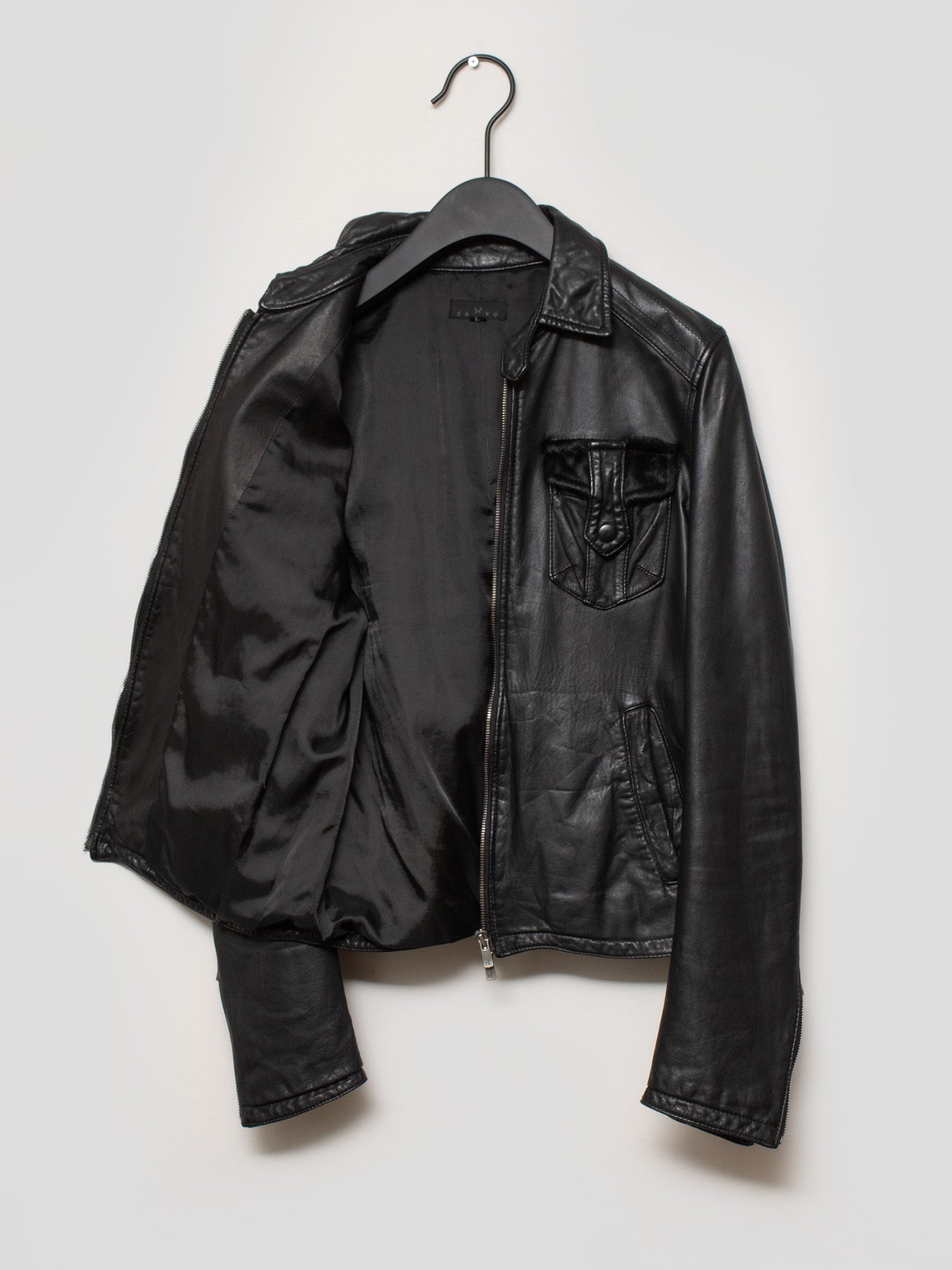 Zip-up Leather Jacket