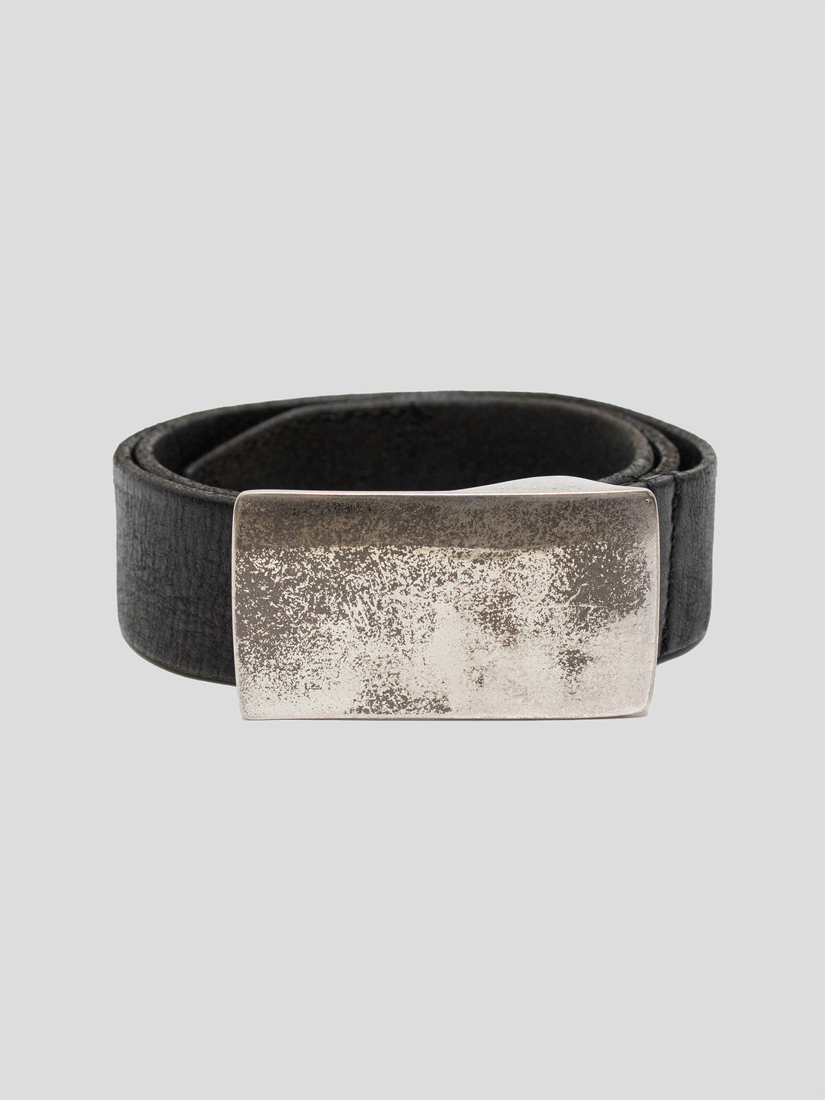 Plaque Buckle Leather Belt