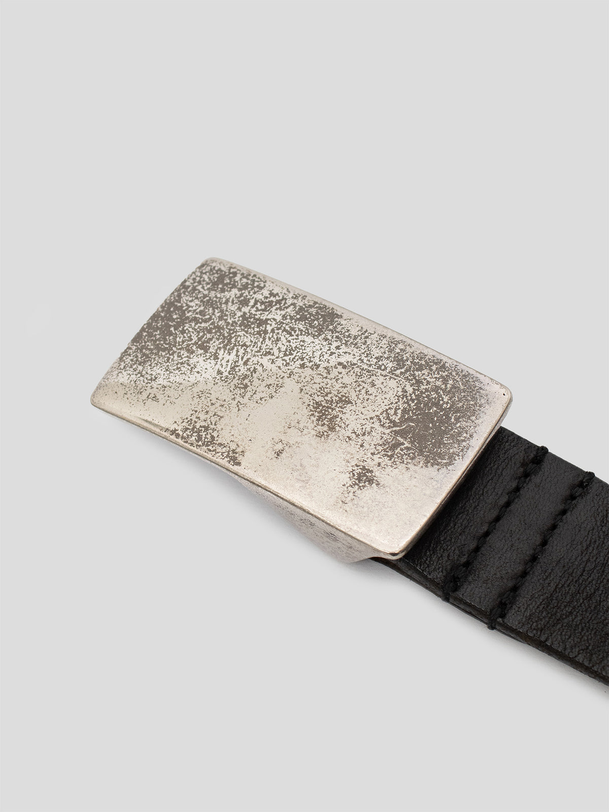 Plaque Buckle Leather Belt